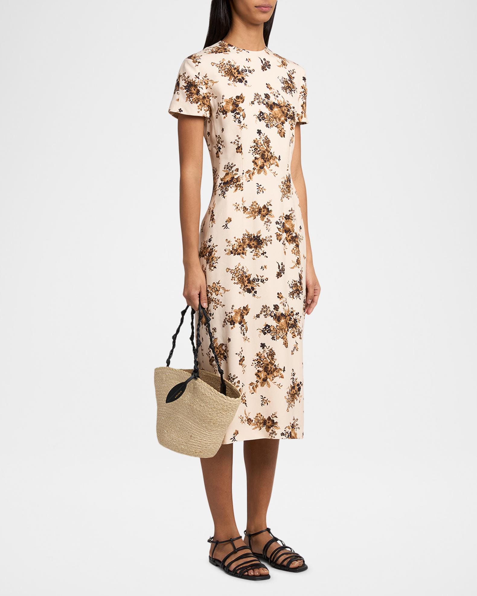 Jil Sander Tangle Small Woven Raffia Bucket Bag | Neiman Marcus