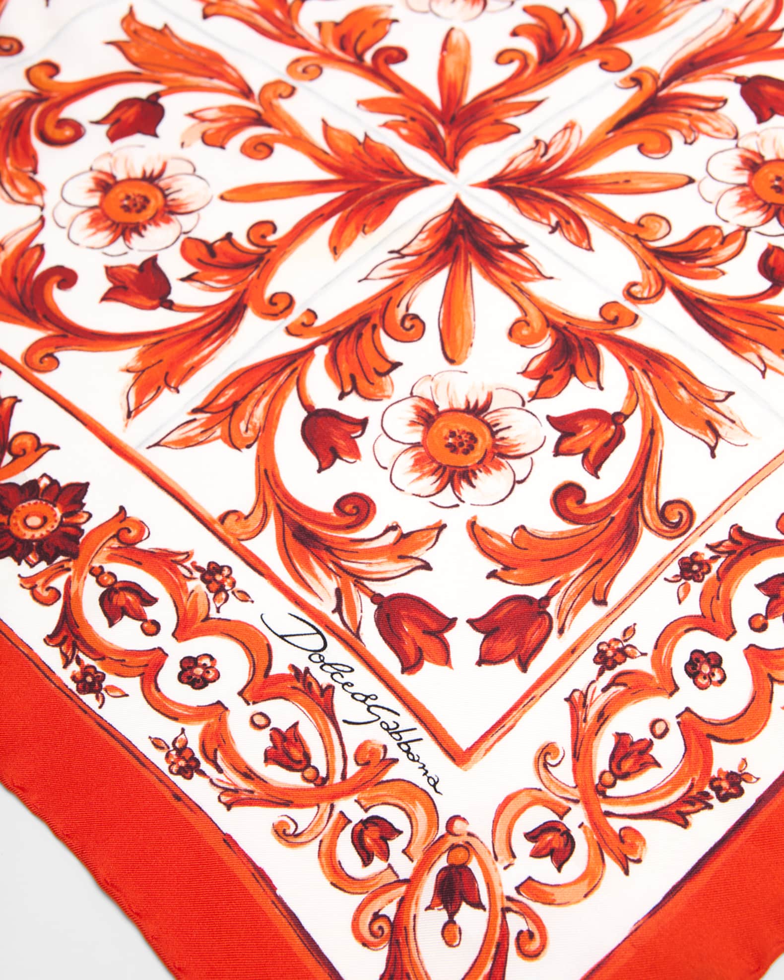 Dolce&Gabbana Floral Silk Twill Scarf | Neiman Marcus