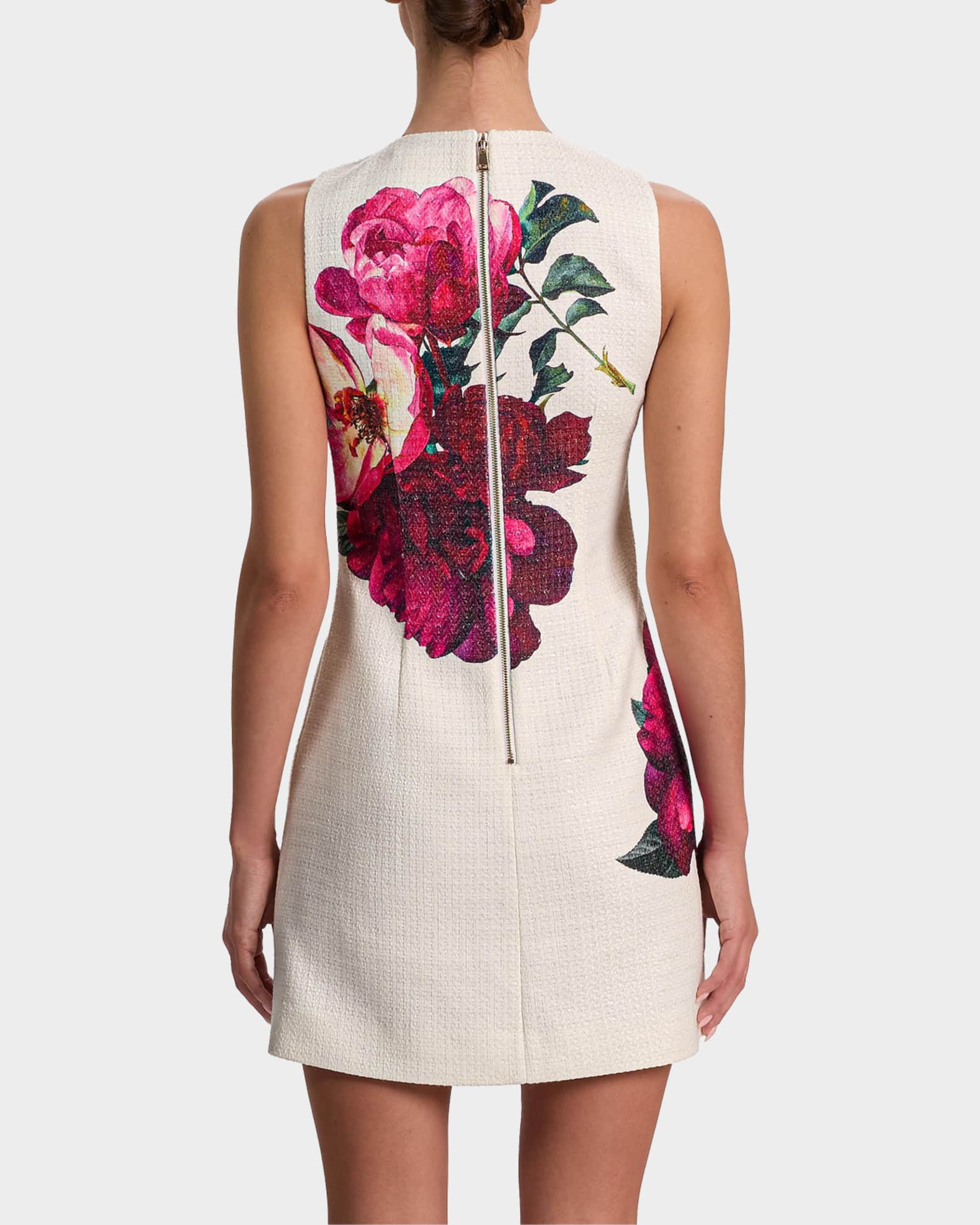 ALICE + OLIVIA Clyde Floral Shift Minidress | Neiman Marcus