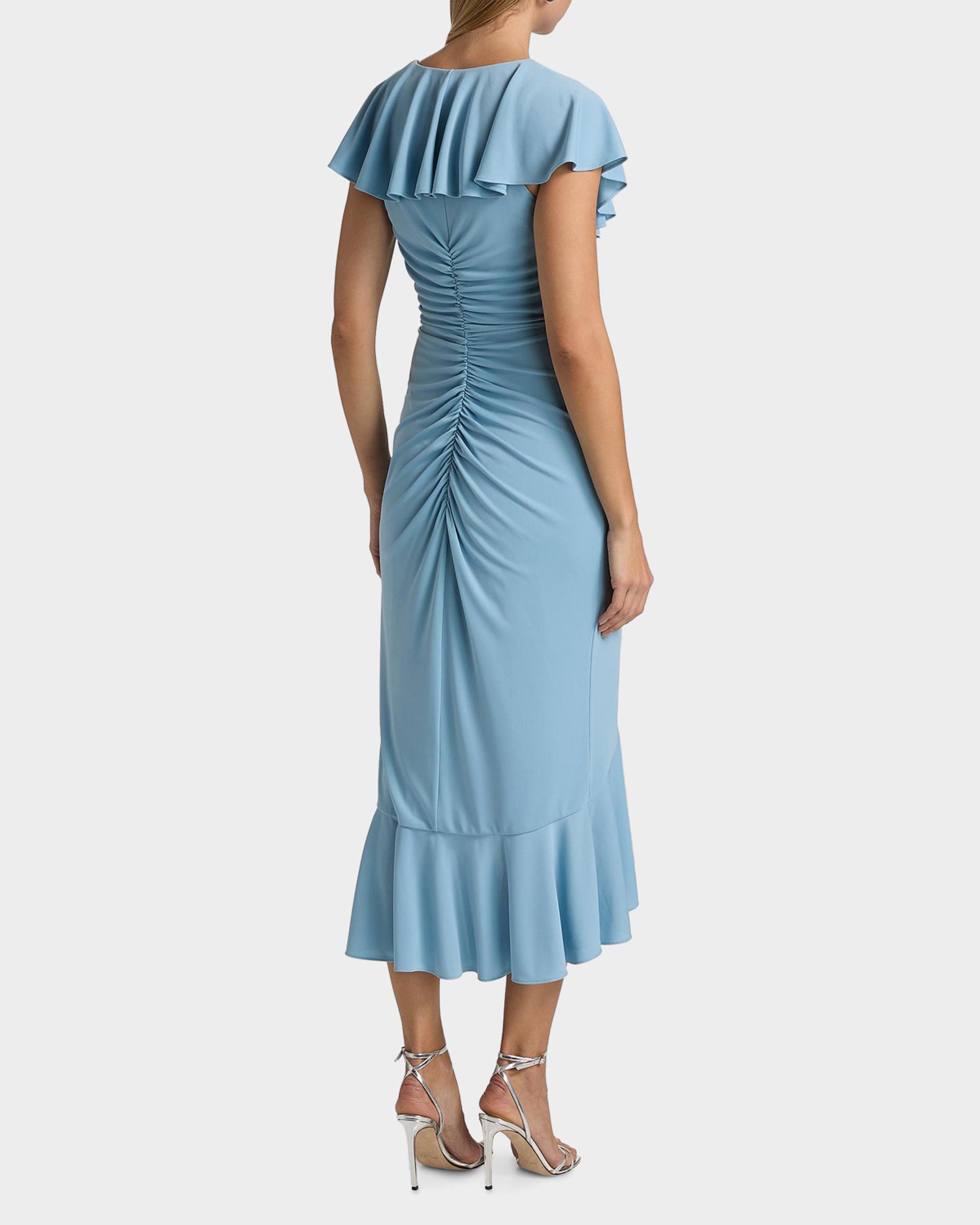 blue nad black dress and V-neckline Lace Applique Long Formal Dress, Black and B A- Line V Neck Color:leopard print 50-60