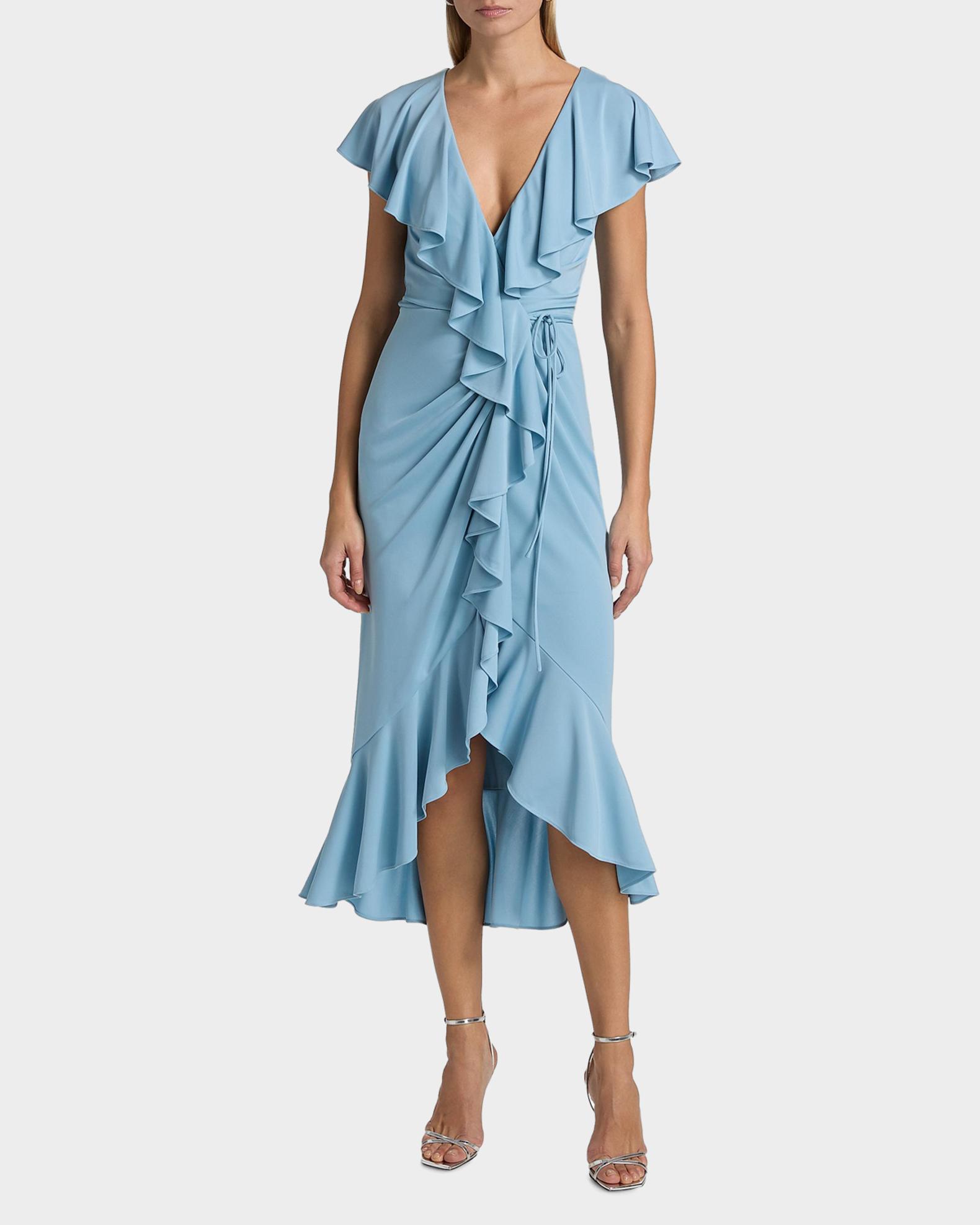 dress satin blue Elegant Prom Dresses, Square Neckline Puffy Short Sleeve Bo Blue And White Gingham Web Collection: Old Money Size:5.5