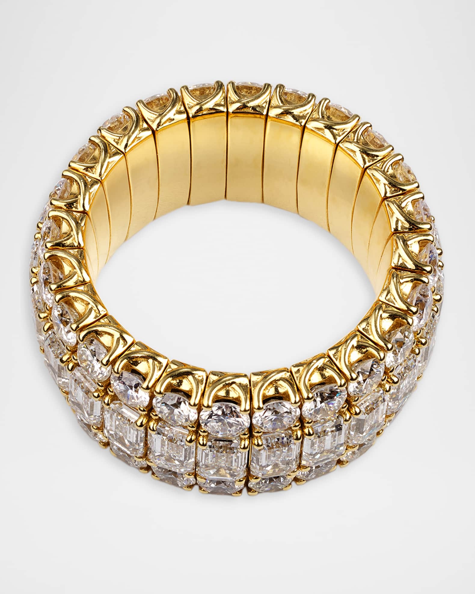 Picchiotti 18K Yellow Gold Xpandable Emerald-Cut and Round Diamond