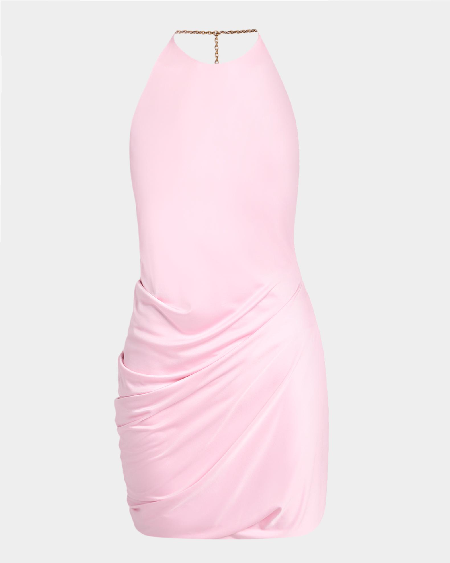 versace pink mini dress Versace Women's Gathered Mini Dress - Pink - Size 42 IT/6 US