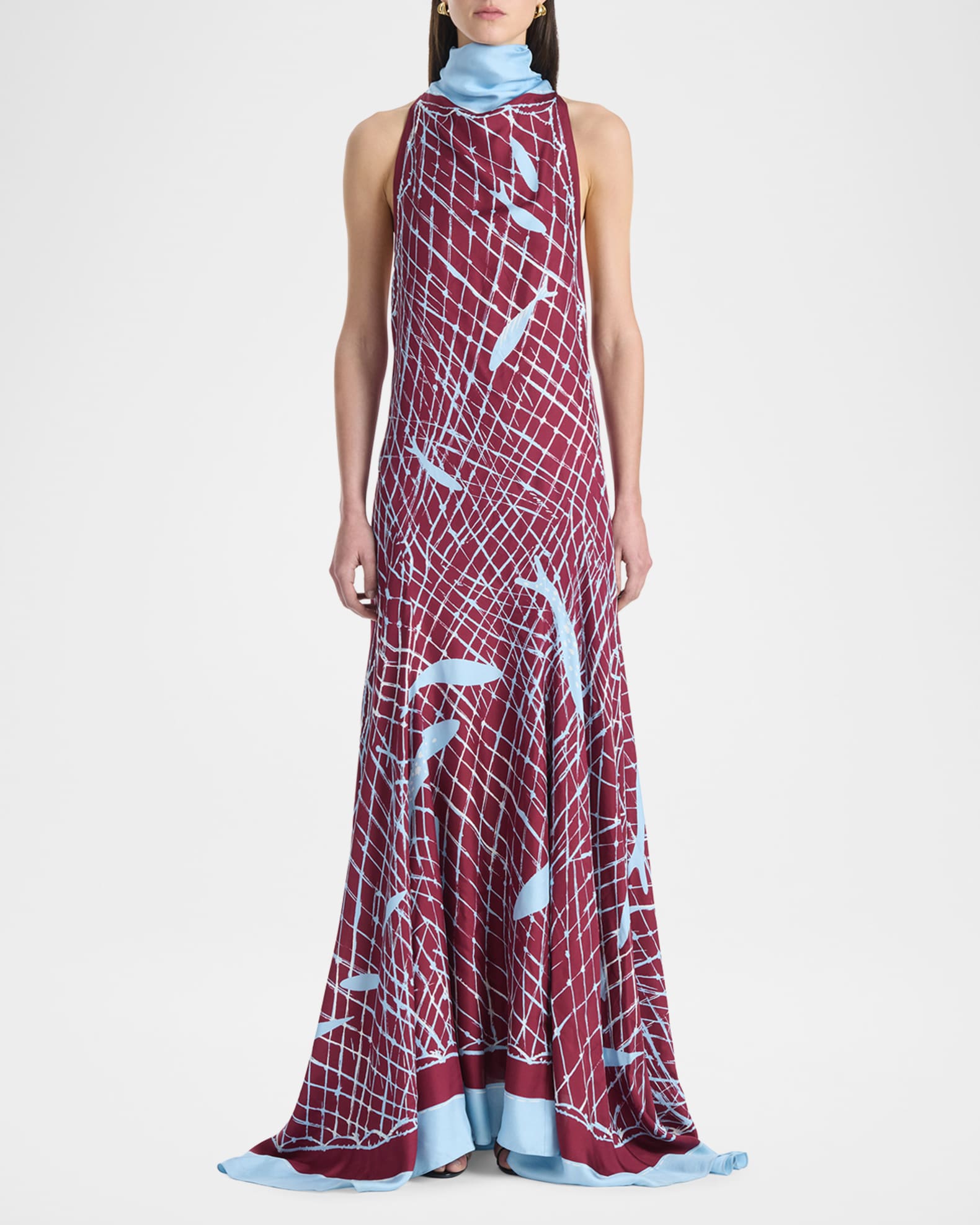 sleeveless turtleneck maxi dress LESET Lauren Sleeveless Turtleneck Maxi Dress in Black