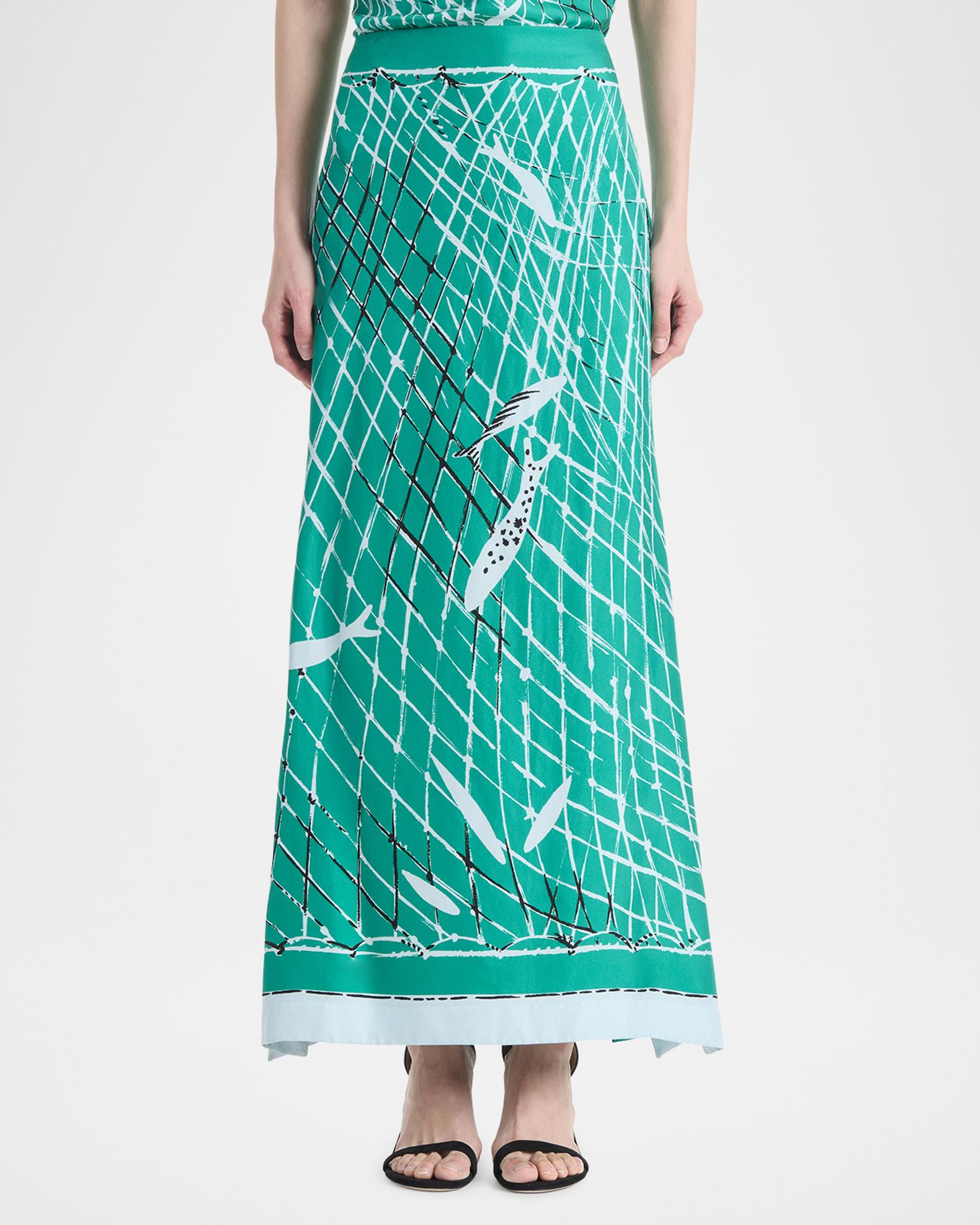 Altuzarra Linnie Printed Silk Maxi Skirt | Neiman Marcus