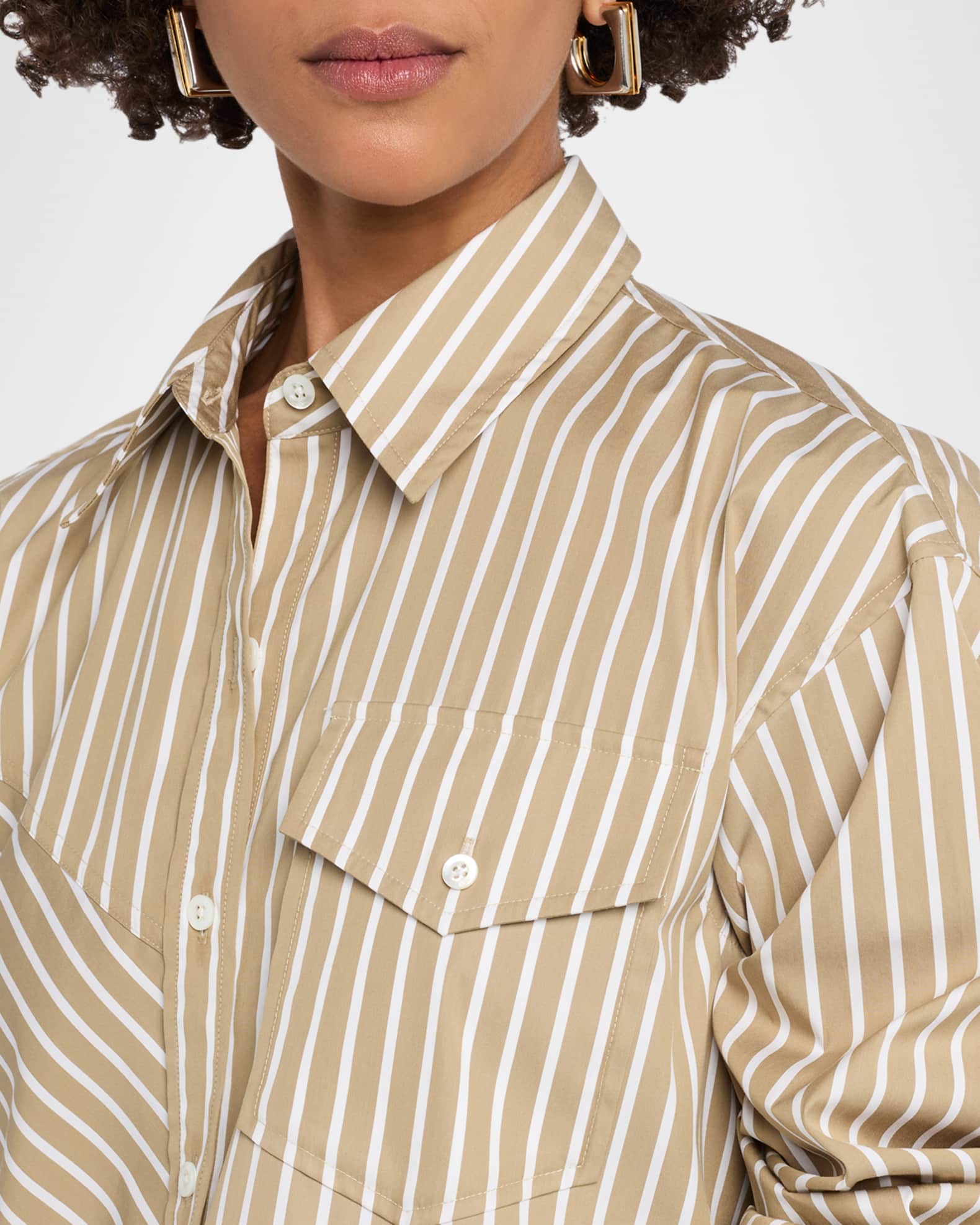 3.1 Phillip Lim Asymmetric Poplin Shirt | Neiman Marcus