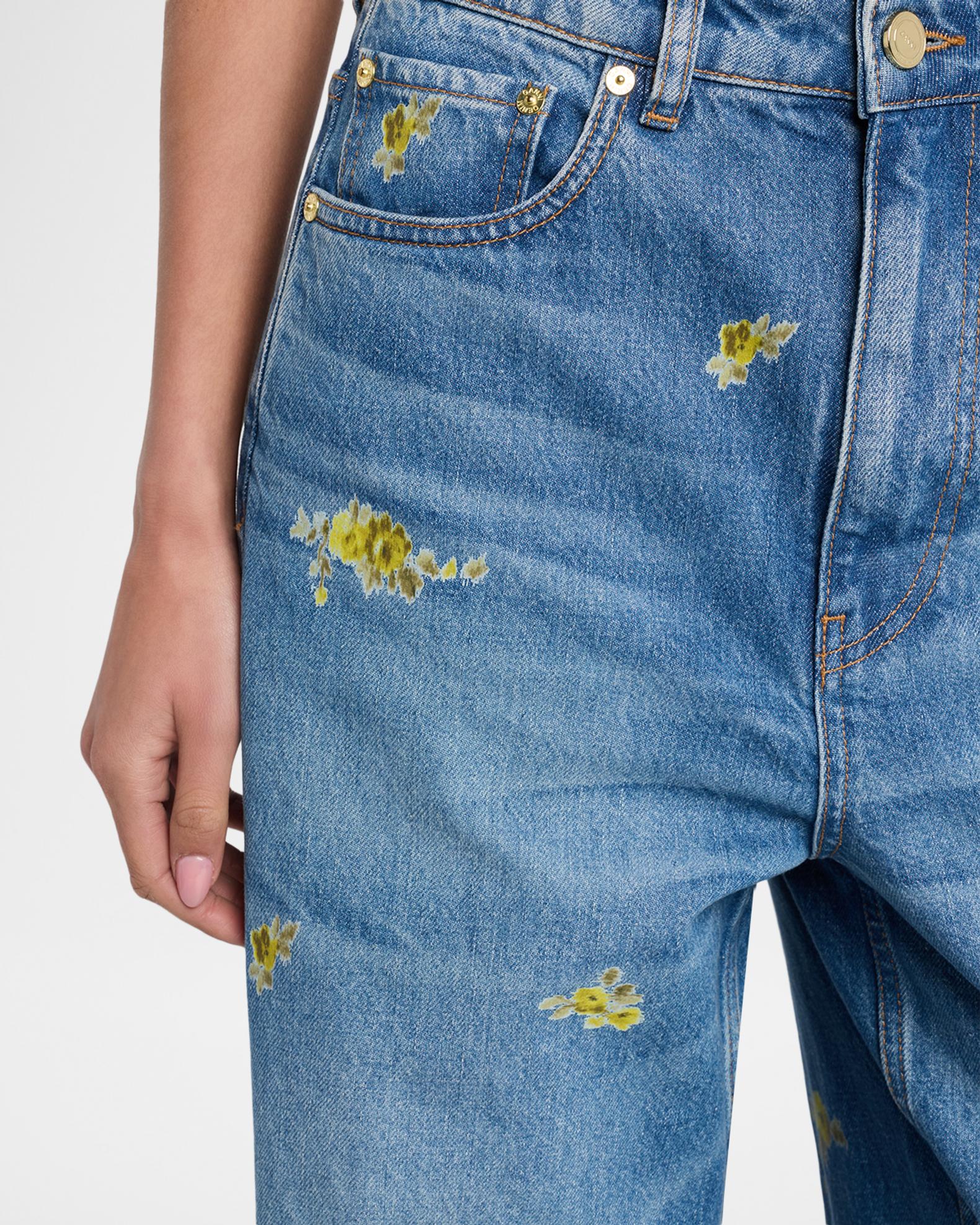 Ganni Lari Floral Baggy Jeans | Neiman Marcus
