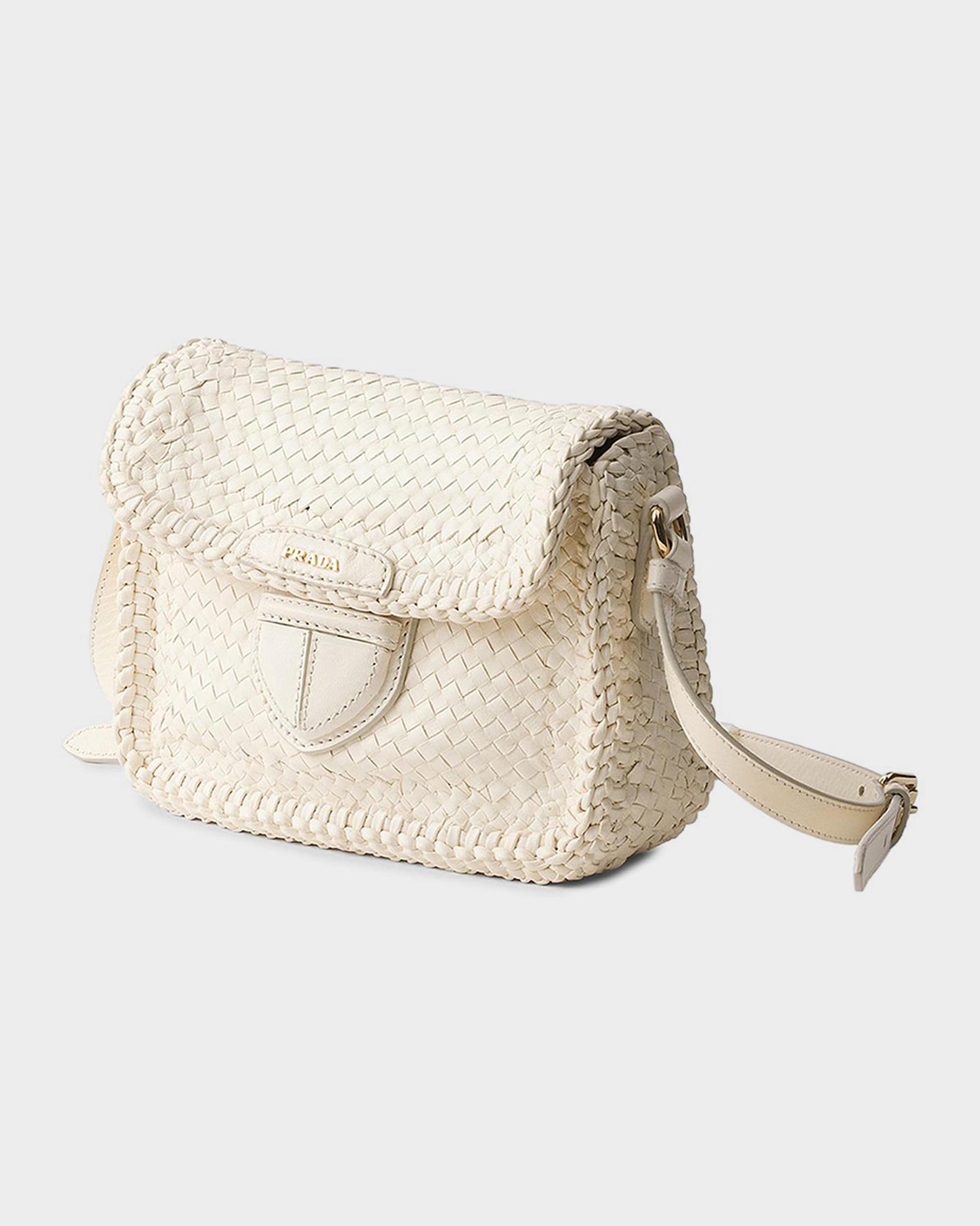 Prada Woven Leather Mini Shoulder Bag | Neiman Marcus
