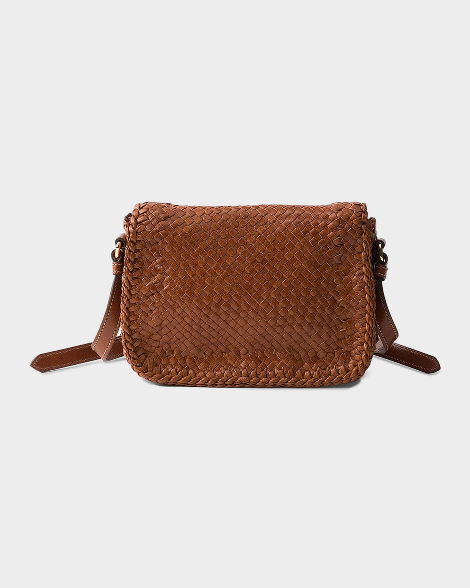 Prada Woven Leather Mini Shoulder Bag | Neiman Marcus