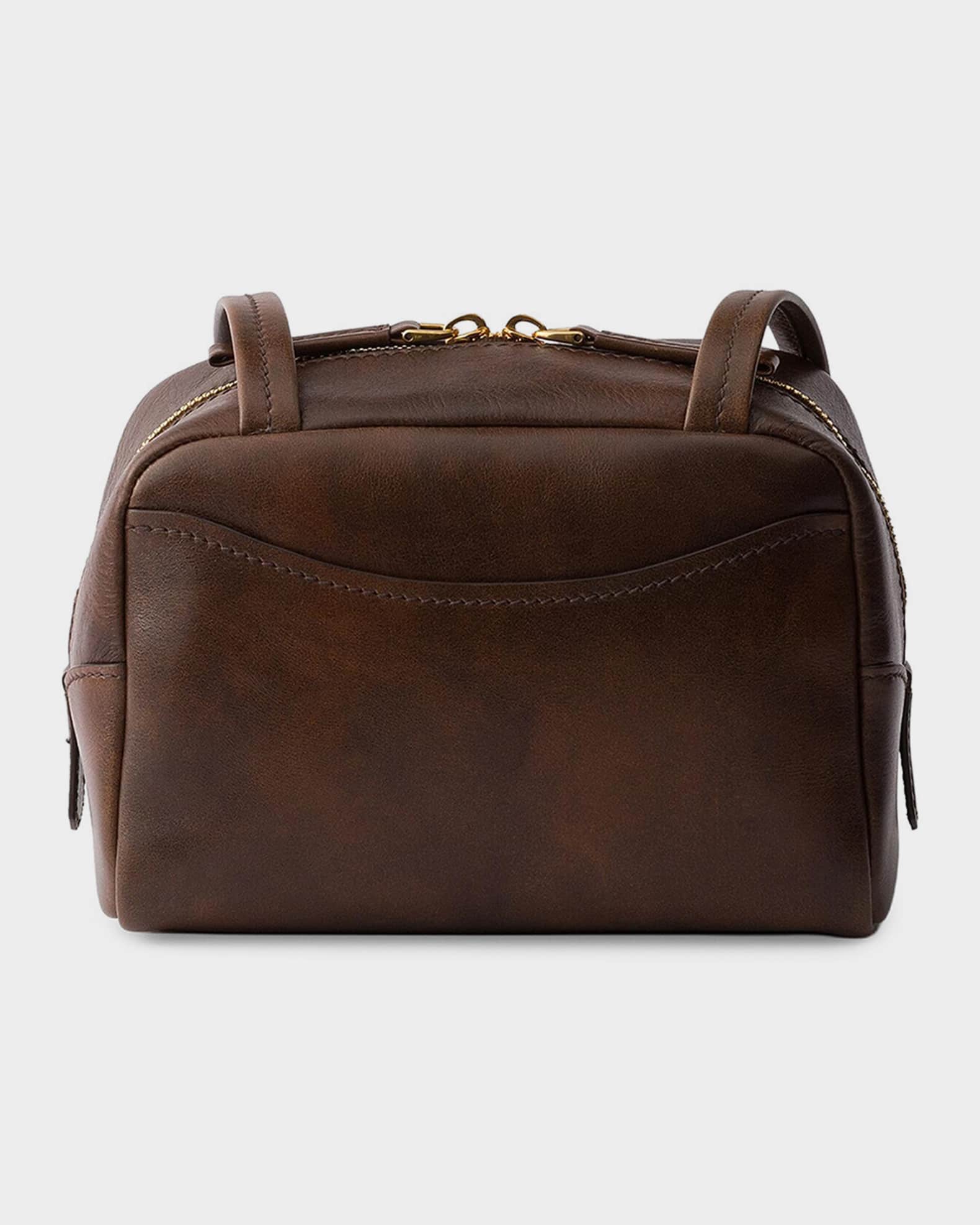 Prada Prada Carry Antiqued Leather Shoulder Bag | Neiman Marcus