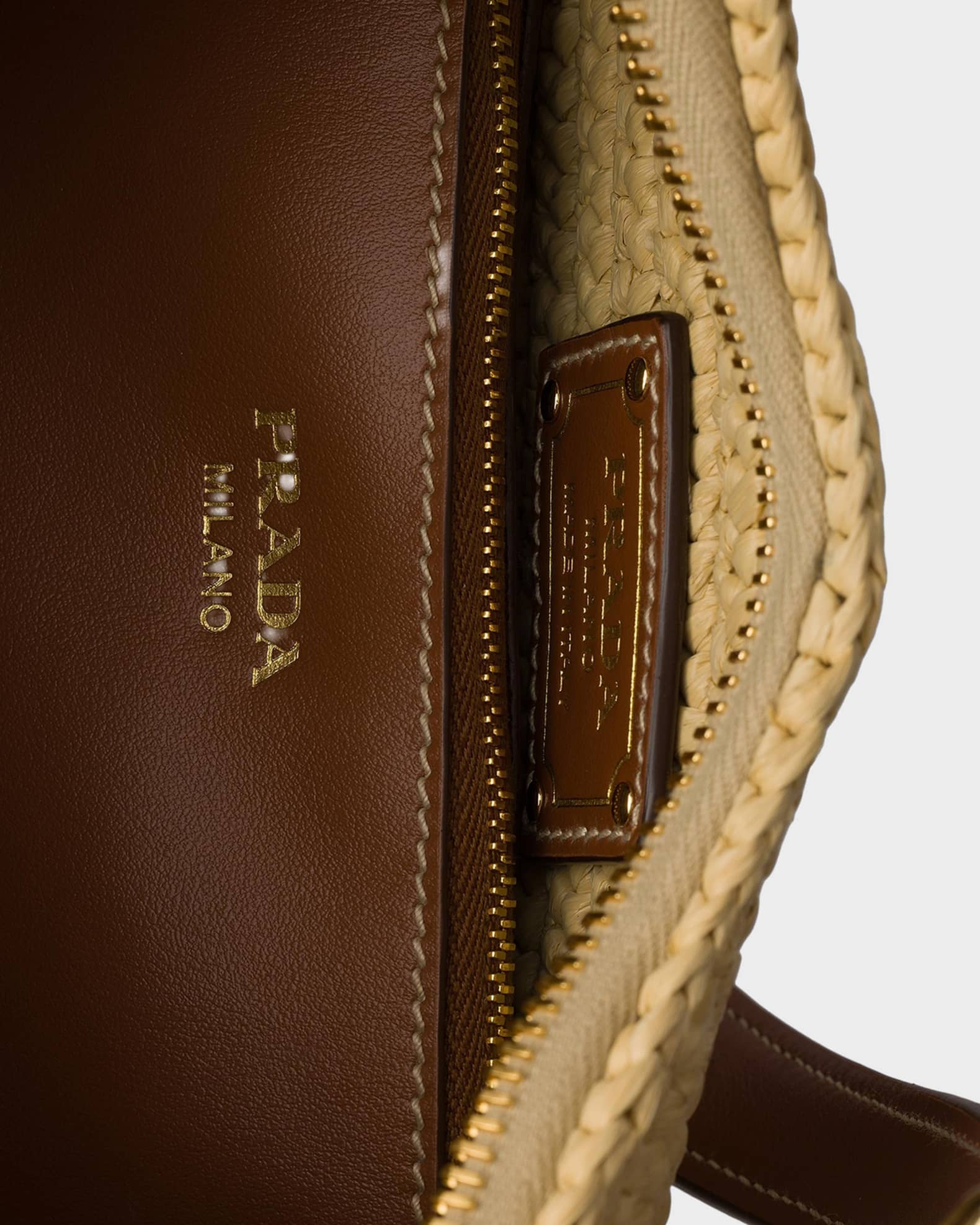 Prada Prada Arqu Small Crochet and Leather Bag | Neiman Marcus