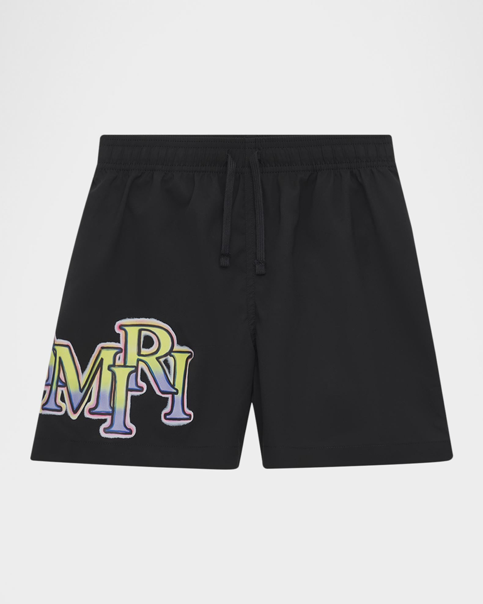 Amiri Kid's Staggered Logo Swim Shorts, Size 4-12 | Neiman Marcus