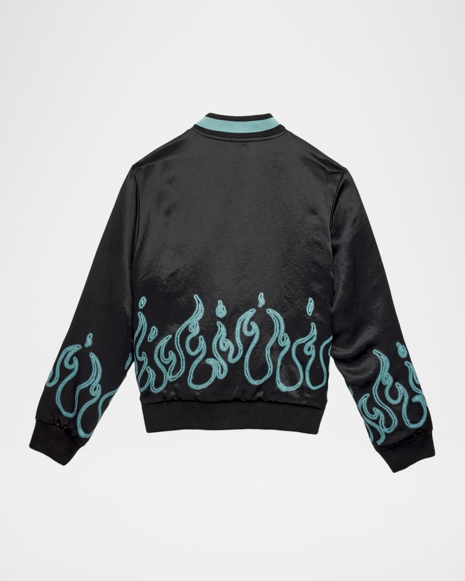 Amiri Kid's MA Quad Flames Satin Bomber Jacket, Size 4-12 | Neiman