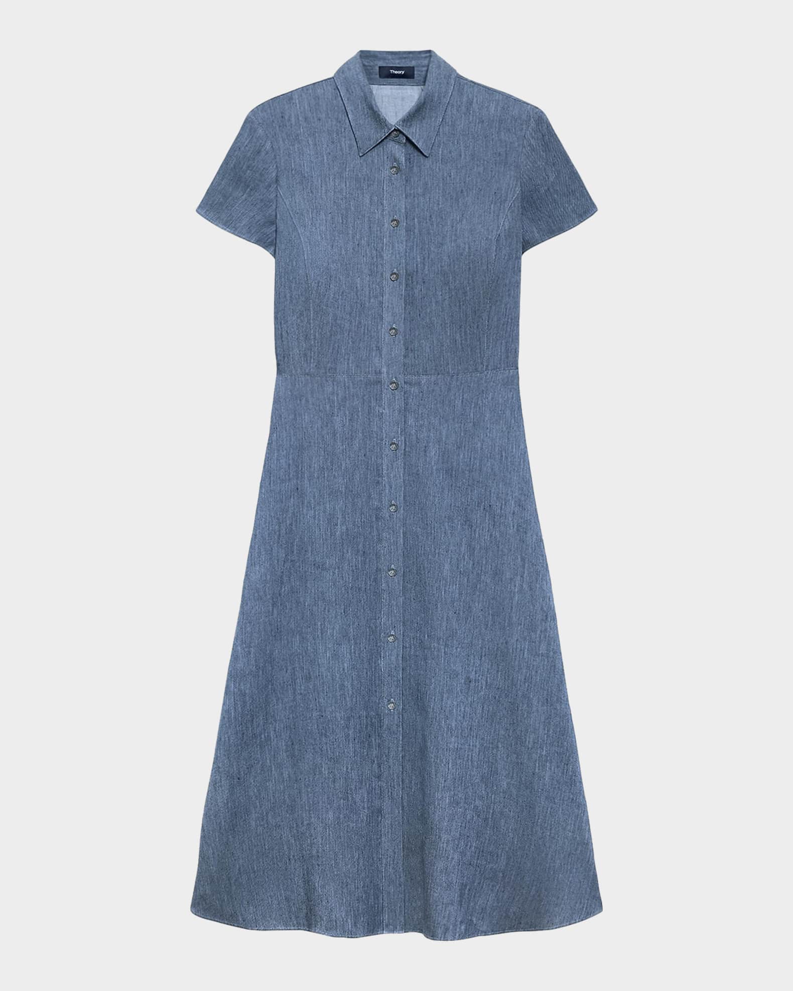 theory linen blend midi dress Theory womens Crossback Linen-Blend Midi Dress, 2