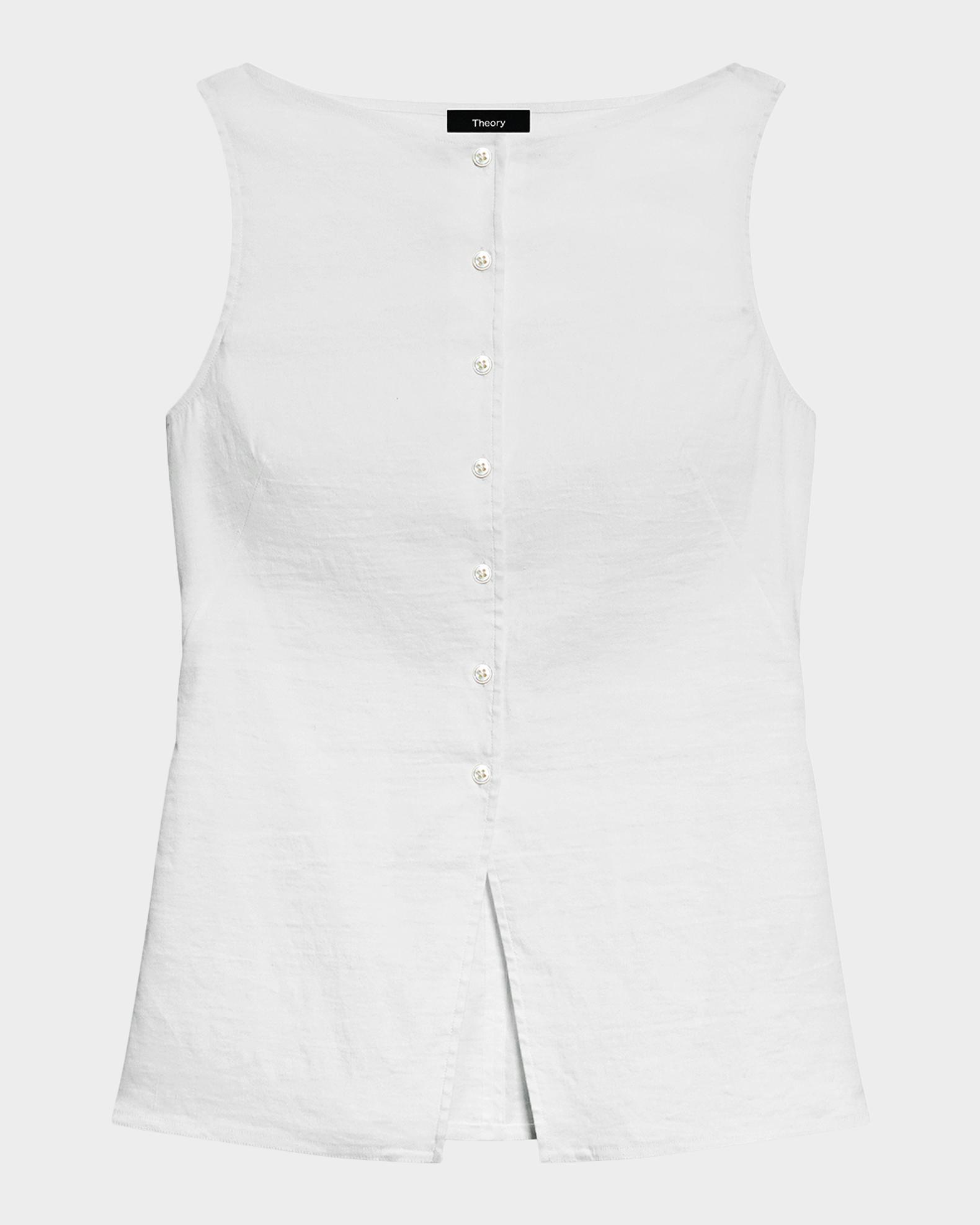 Theory Boat-Neck Sleeveless Cutaway Top | Neiman Marcus