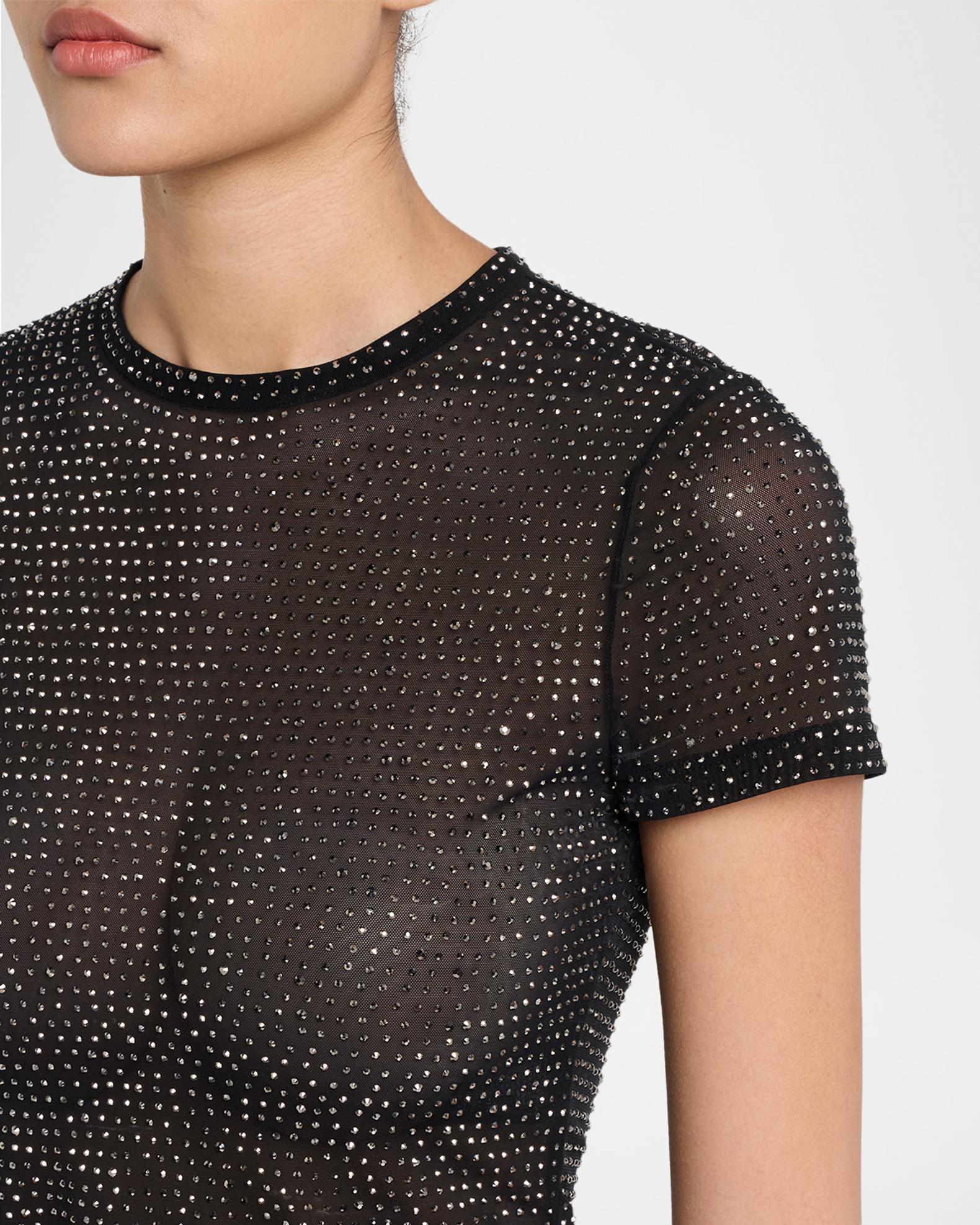 ALICE + OLIVIA Tess Crystal-Embellished T-Shirt | Neiman Marcus