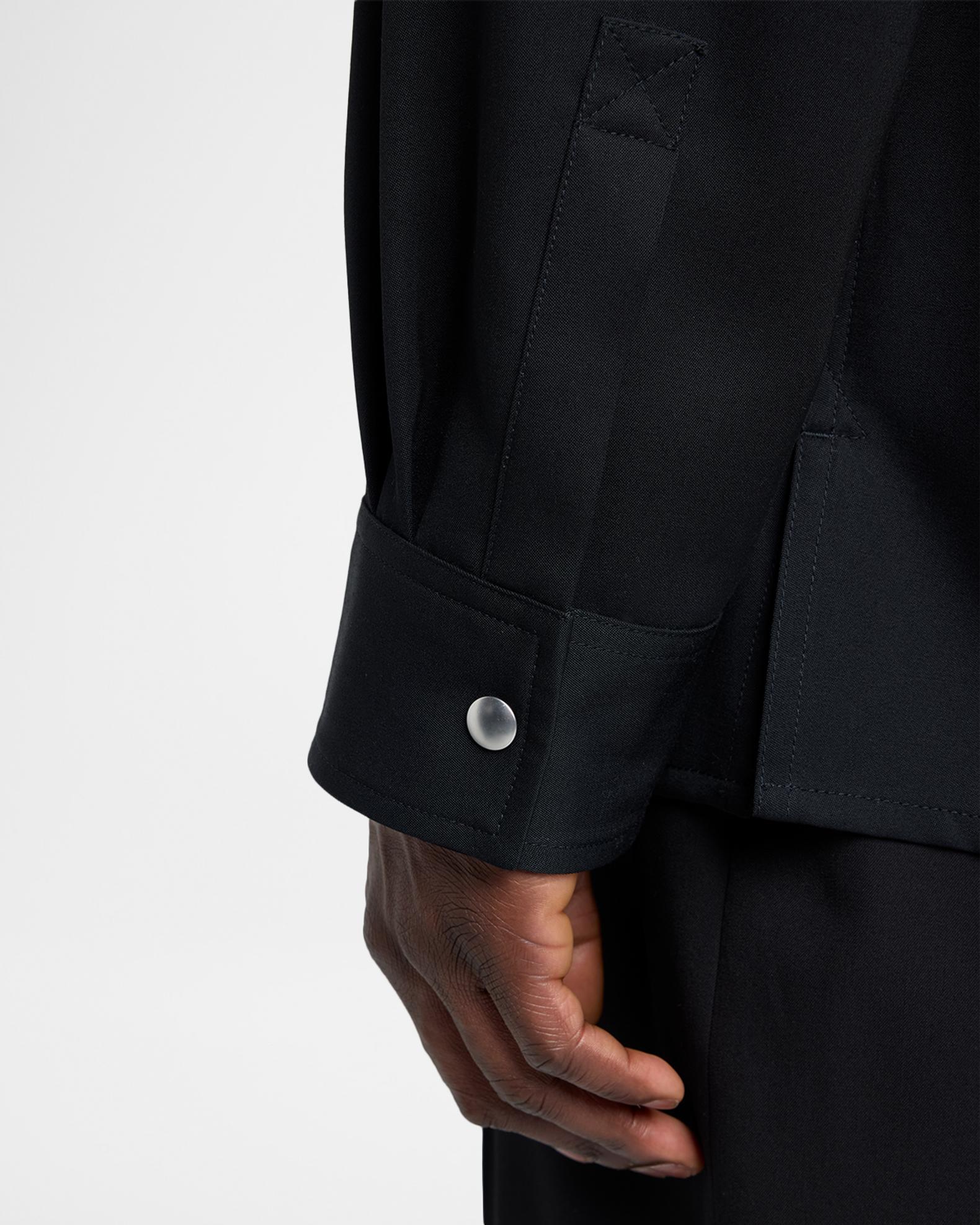 Bottega Veneta Men's Oversized Wool Flap-Pocket Shirt Jacket