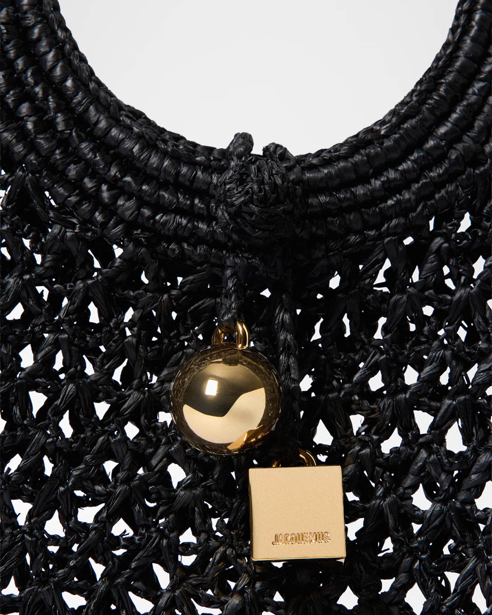 Jacquemus The Spiaggia Coeur Woven Heart Top-Handle Bag | Neiman