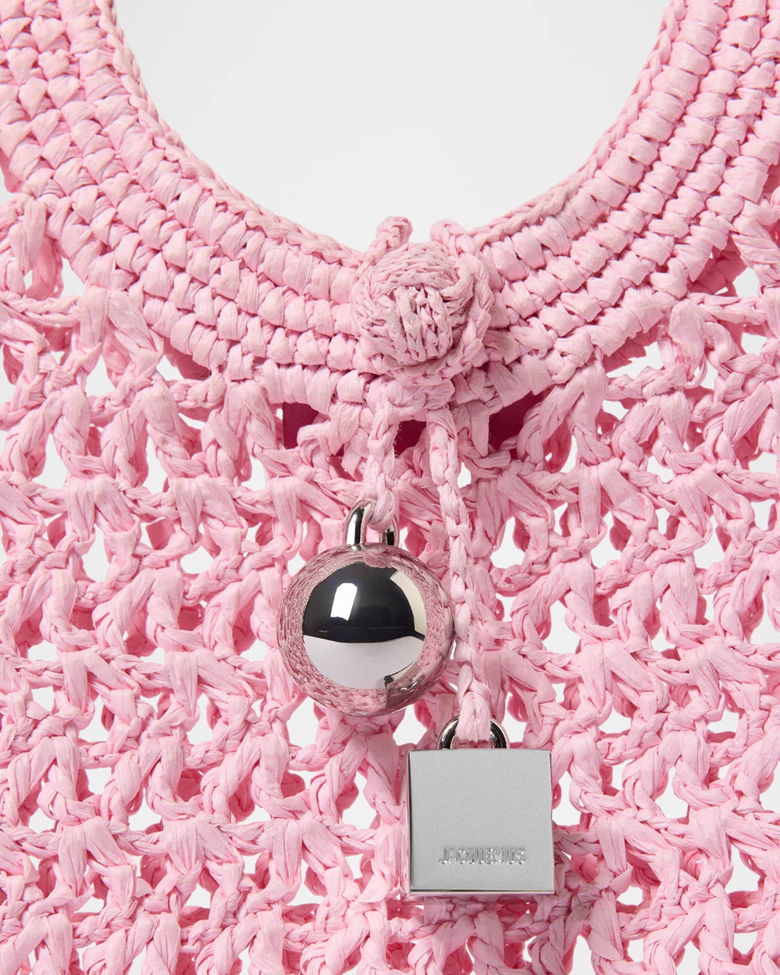 Jacquemus The Spiaggia Coeur Woven Heart Top-Handle Bag | Neiman