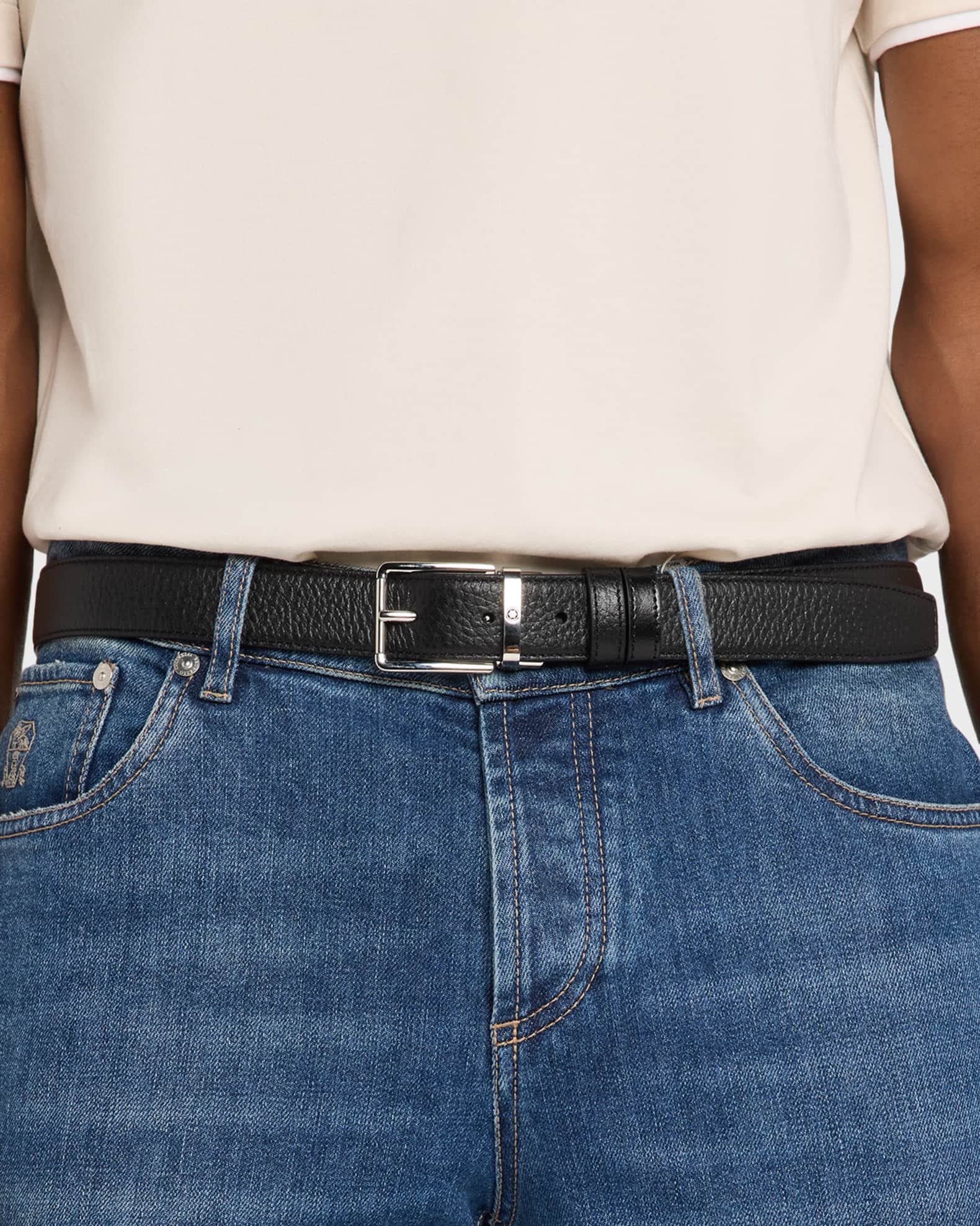 専用　 PIN BUCKLE BELT Montblanc Men's Grained Leather Pin-Buckle Belt | Neiman Marcus