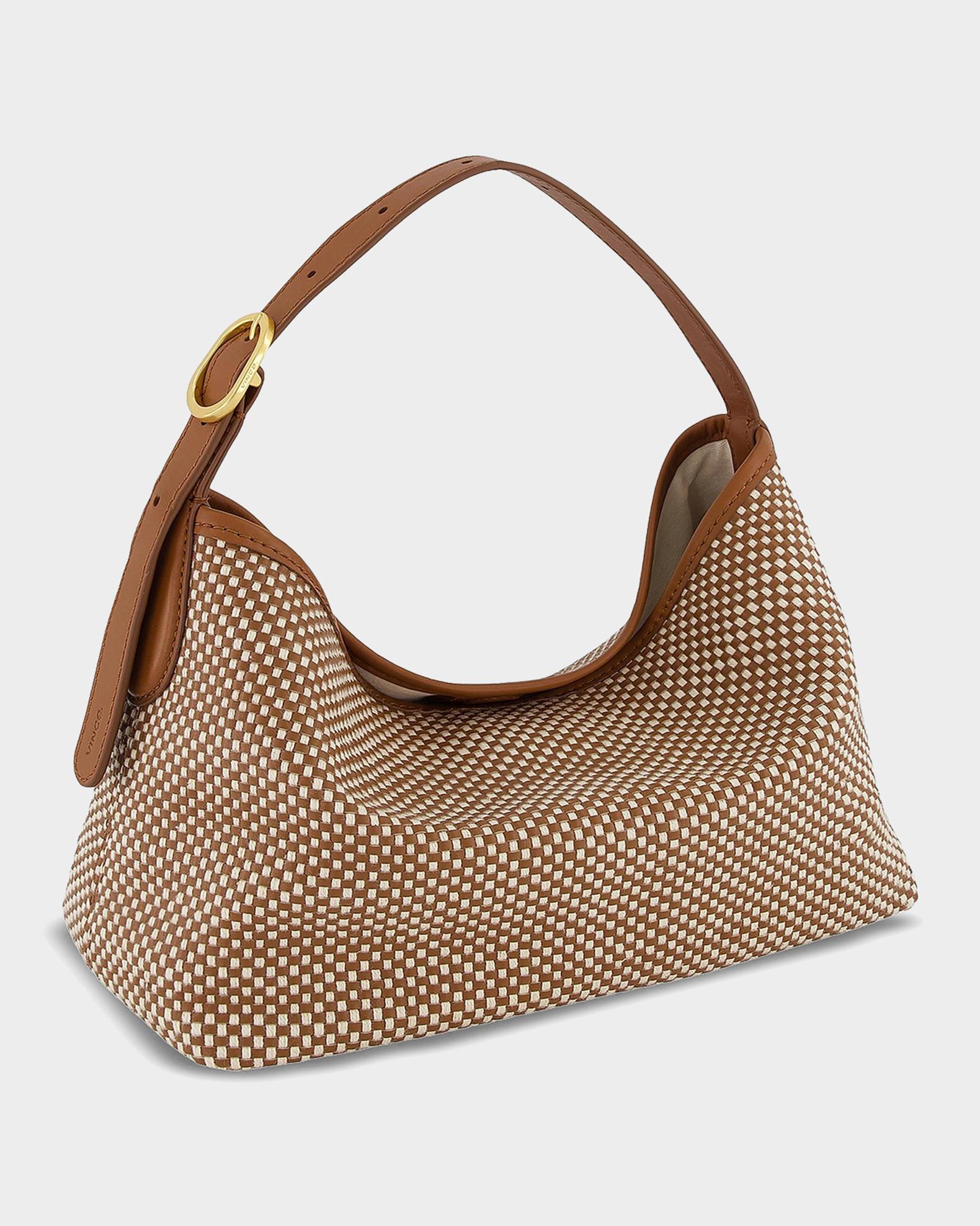 Vince Vivian Woven Leather Hobo Bag | Neiman Marcus