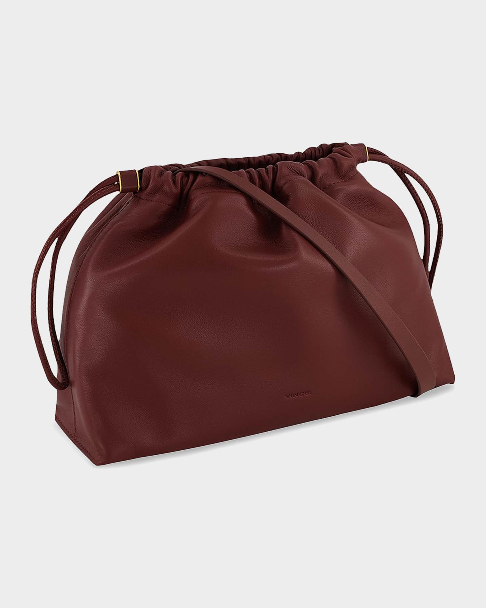 Vince Sarai Leather Drawstring Crossbody Bag | Neiman Marcus