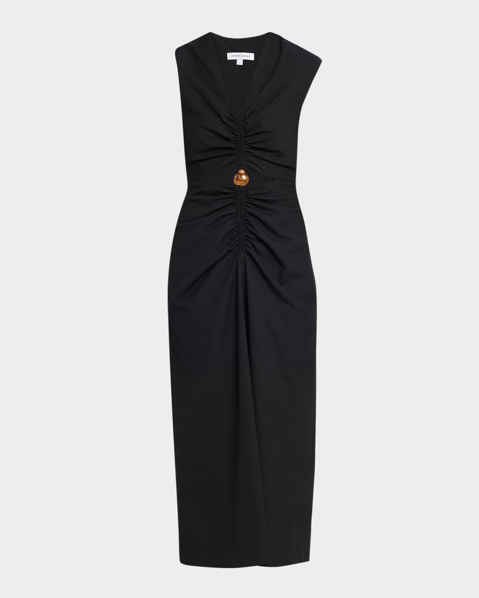 Veronica Beard Marisabel Cutout Crepe Midi Dress | Neiman Marcus