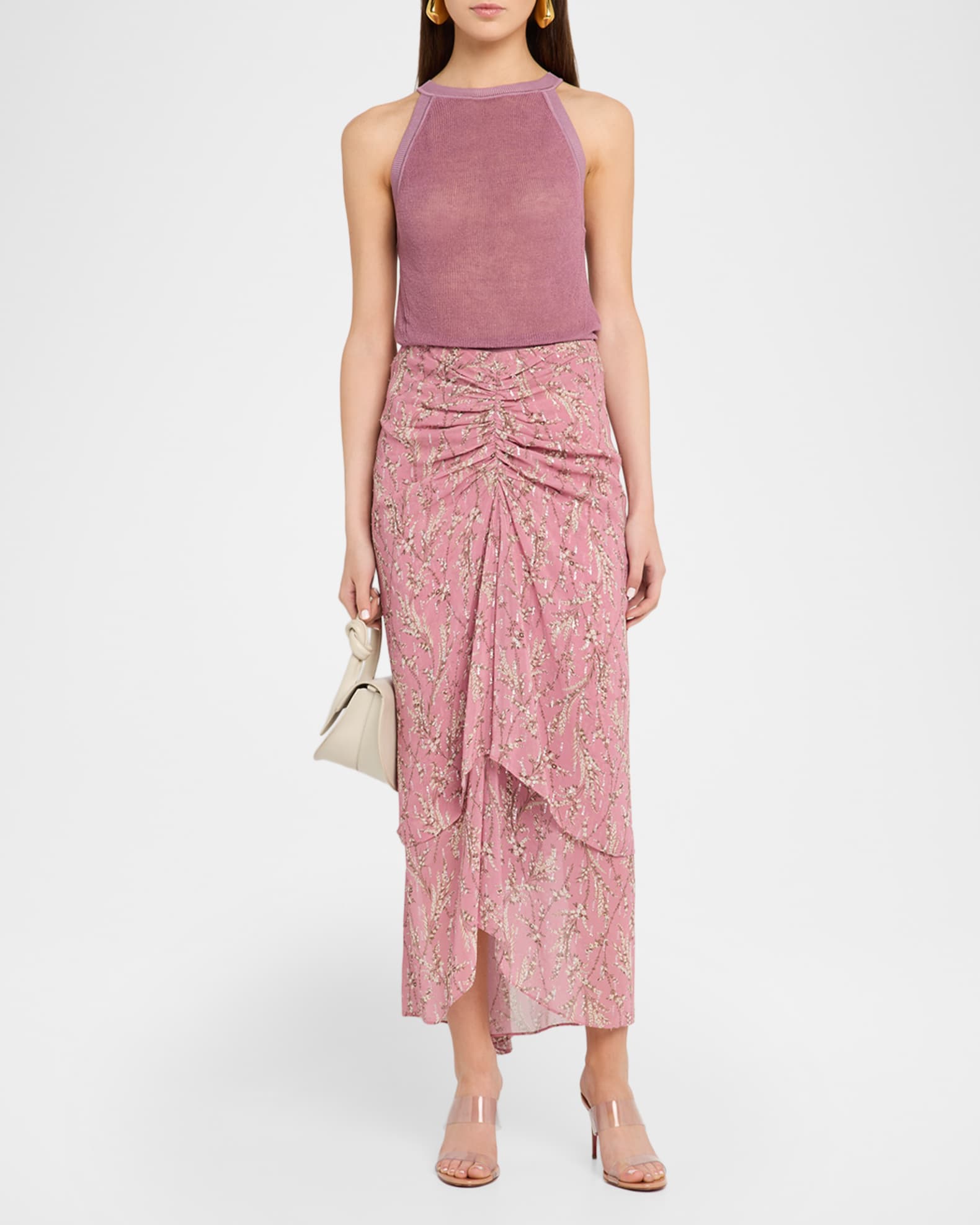 Veronica Beard Sira Floral Chiffon Skirt | Neiman Marcus