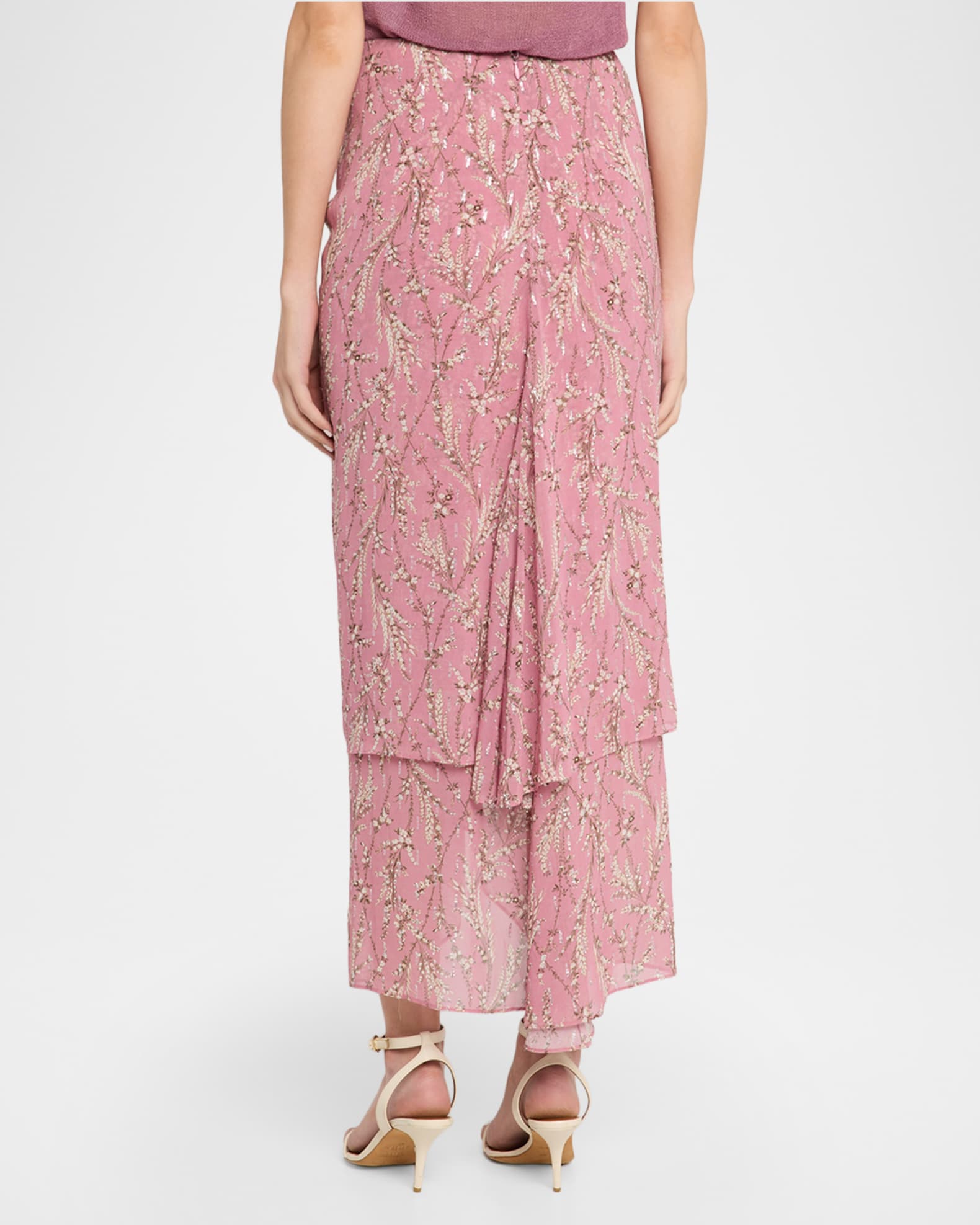 Veronica Beard Sira Floral Chiffon Skirt | Neiman Marcus