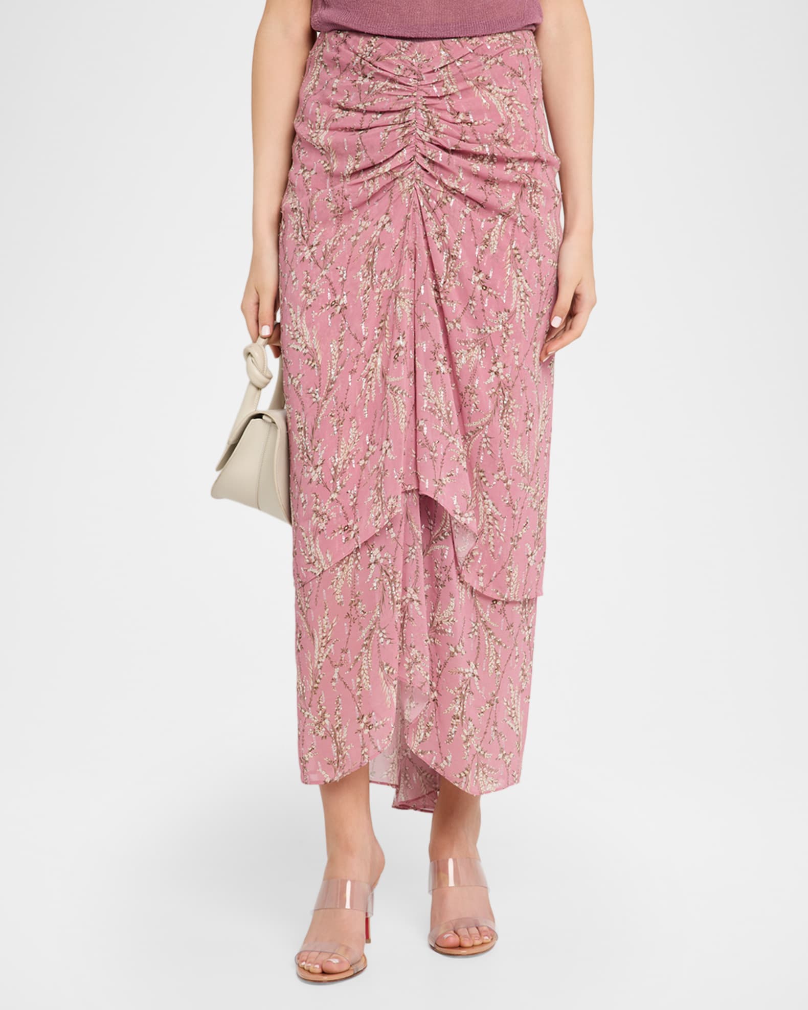 Veronica Beard Sira Floral Chiffon Skirt | Neiman Marcus