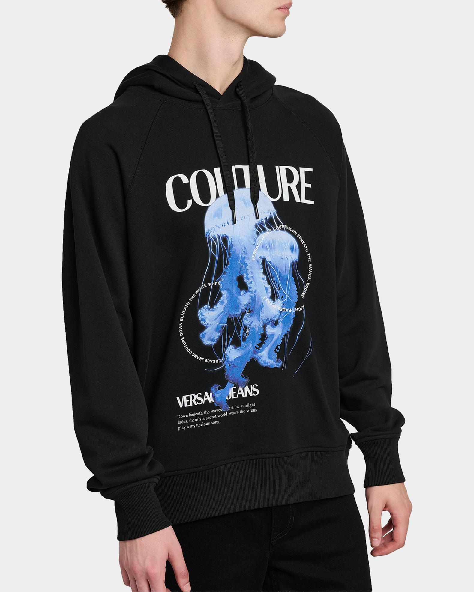 VERSACE JEANS COUTURE オーバーサイズプルオーバーM Versace Jeans Couture Jellyfish Logo Hoodie | Neiman Marcus