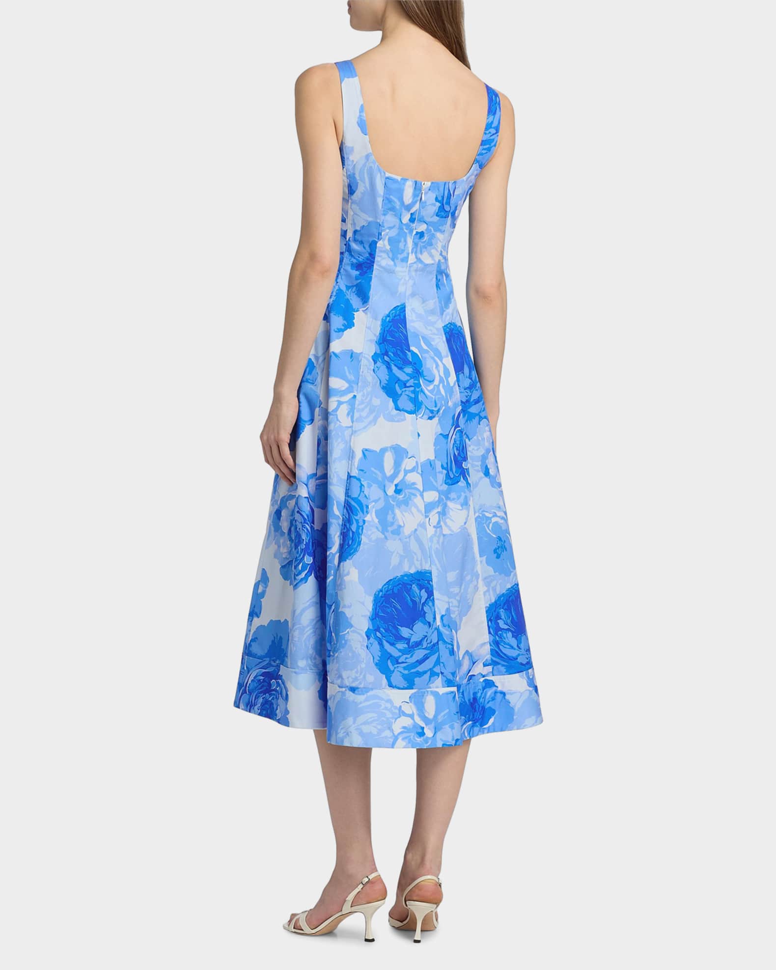 emmelina sleeveless stretch poplin midi dress Sleeveless Poplin Midi Dress