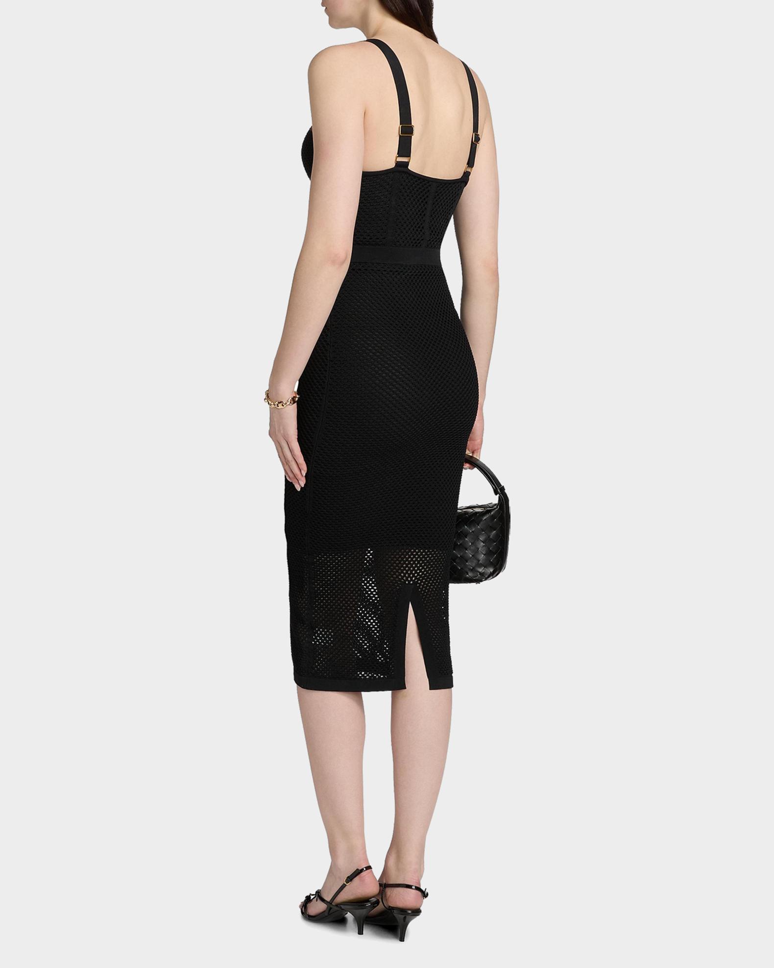 see by chloe pointelle knit dress L'AGENCE Michelle Pointelle-Knit Body-Con Mini Mini dress