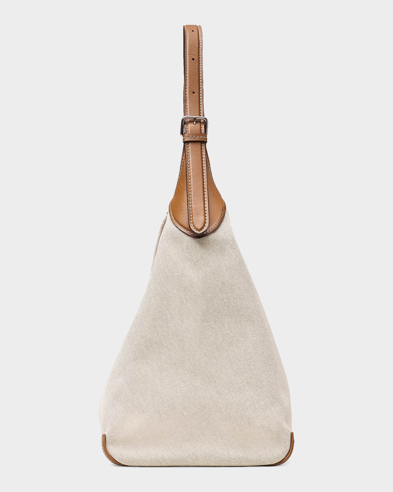 Marc Jacobs The Belted Canvas & Leather Sack Bag | Neiman Marcus