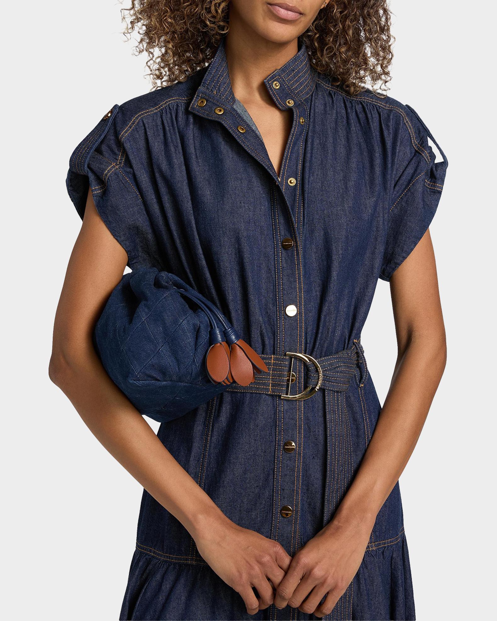 olivaceous denim dress Ava Mini Denim / S its the perfect addition Fit + Flare Midi Color:Deep Olive Crepe / Deep Olive Chiffon Safari