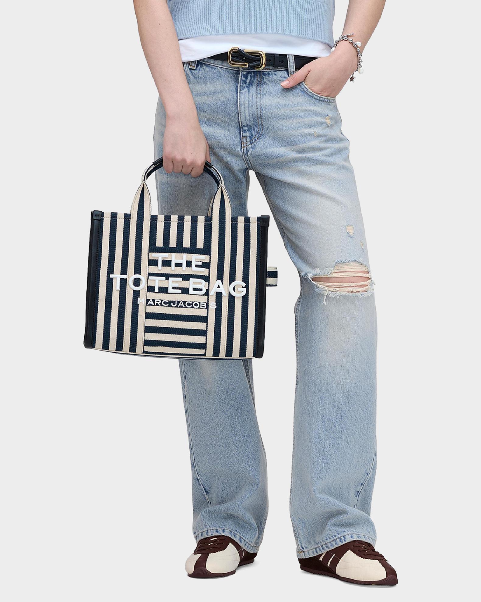 Marc Jacobs The Stripe Canvas Medium Tote Bag | Neiman Marcus