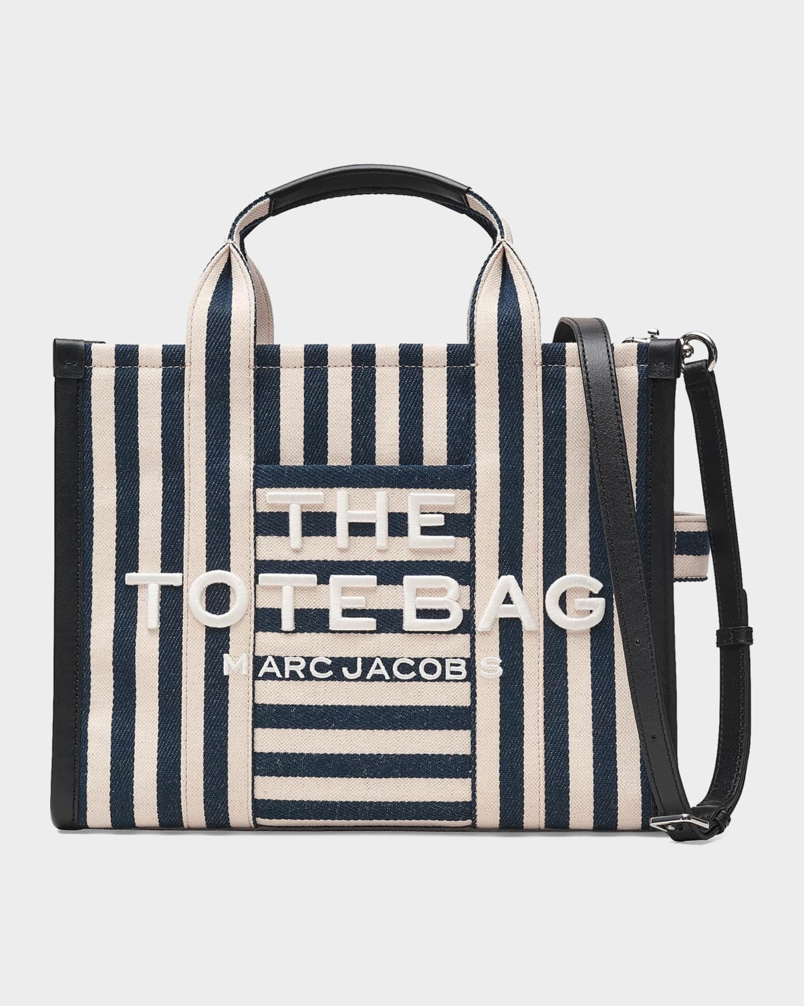 えま　美品MARC JACOBS THE TOTE BAG Marc Jacobs The Stripe Canvas Medium Tote Bag | Neiman Marcus