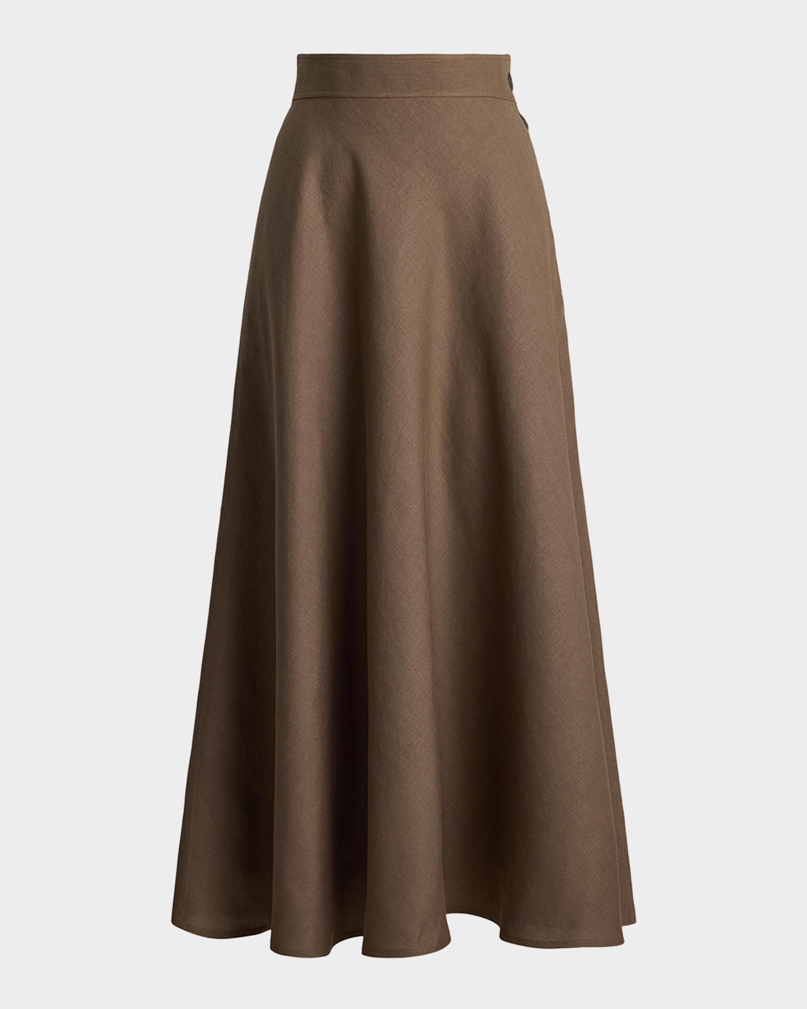 Ralph Lauren Collection Kenzie Linen Skirt | Neiman Marcus