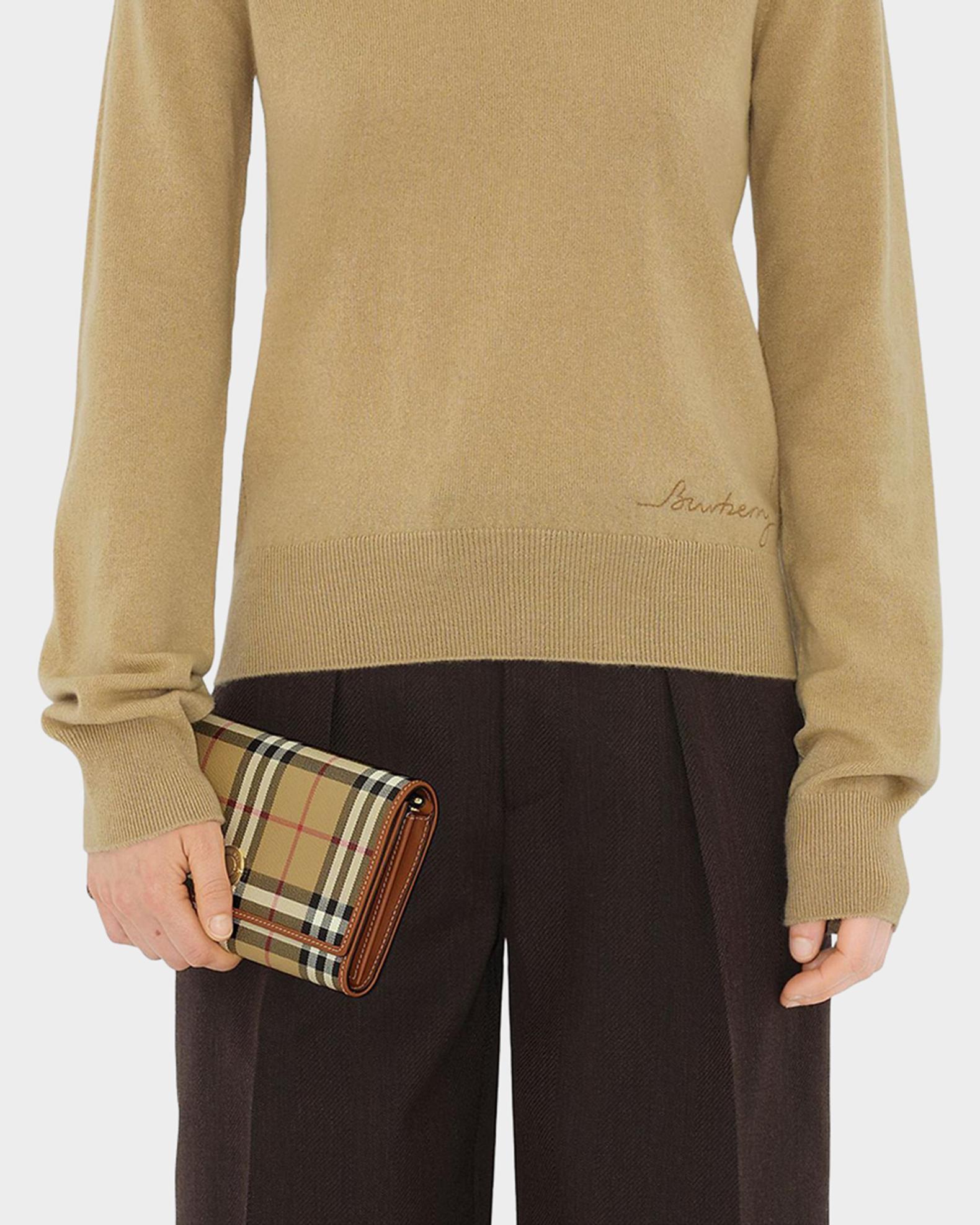 Burberry Hannah Coated Check Wallet on Chain | Neiman Marcus