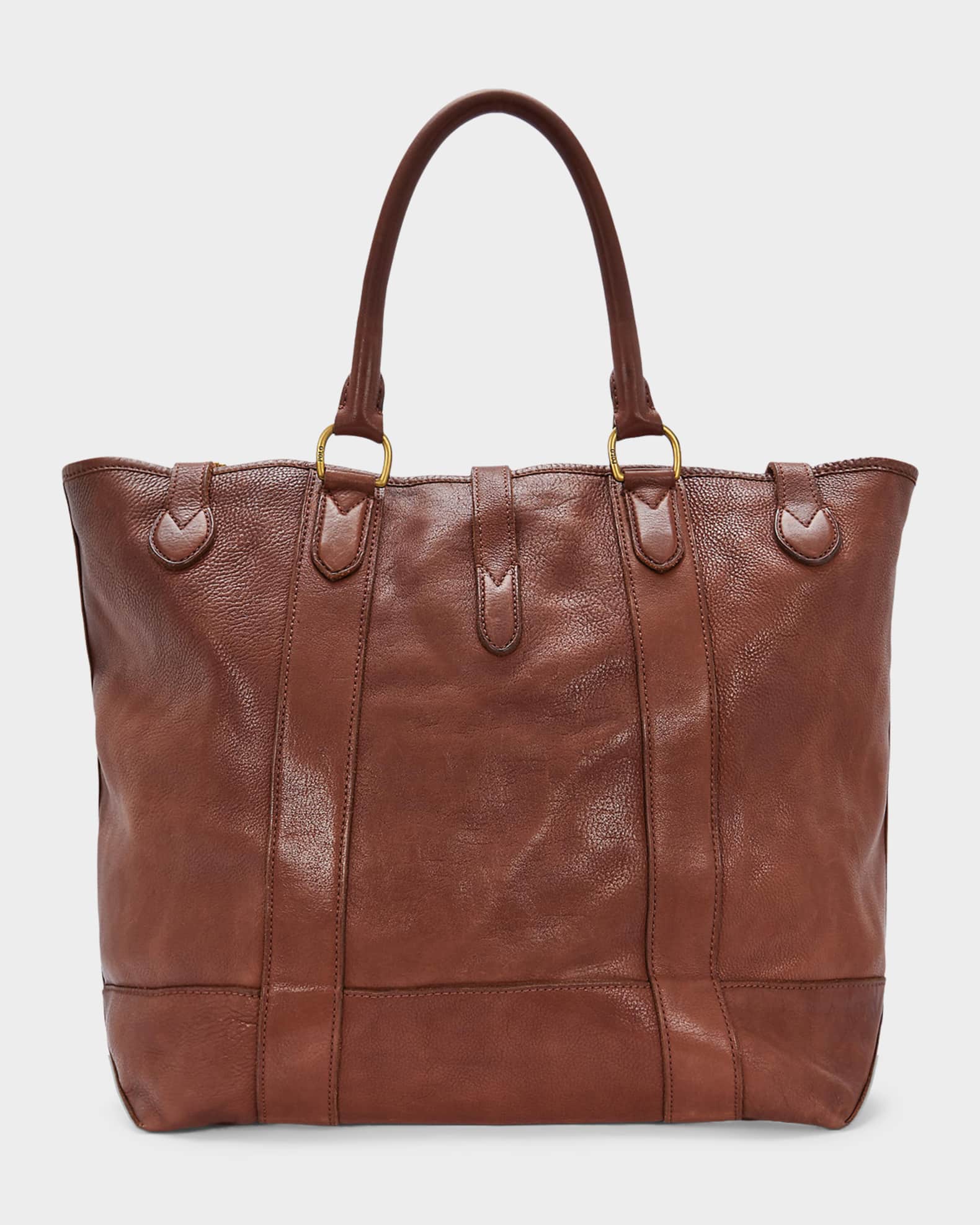 Polo Ralph Lauren Men's Heritage Leather Tote Bag | Neiman Marcus