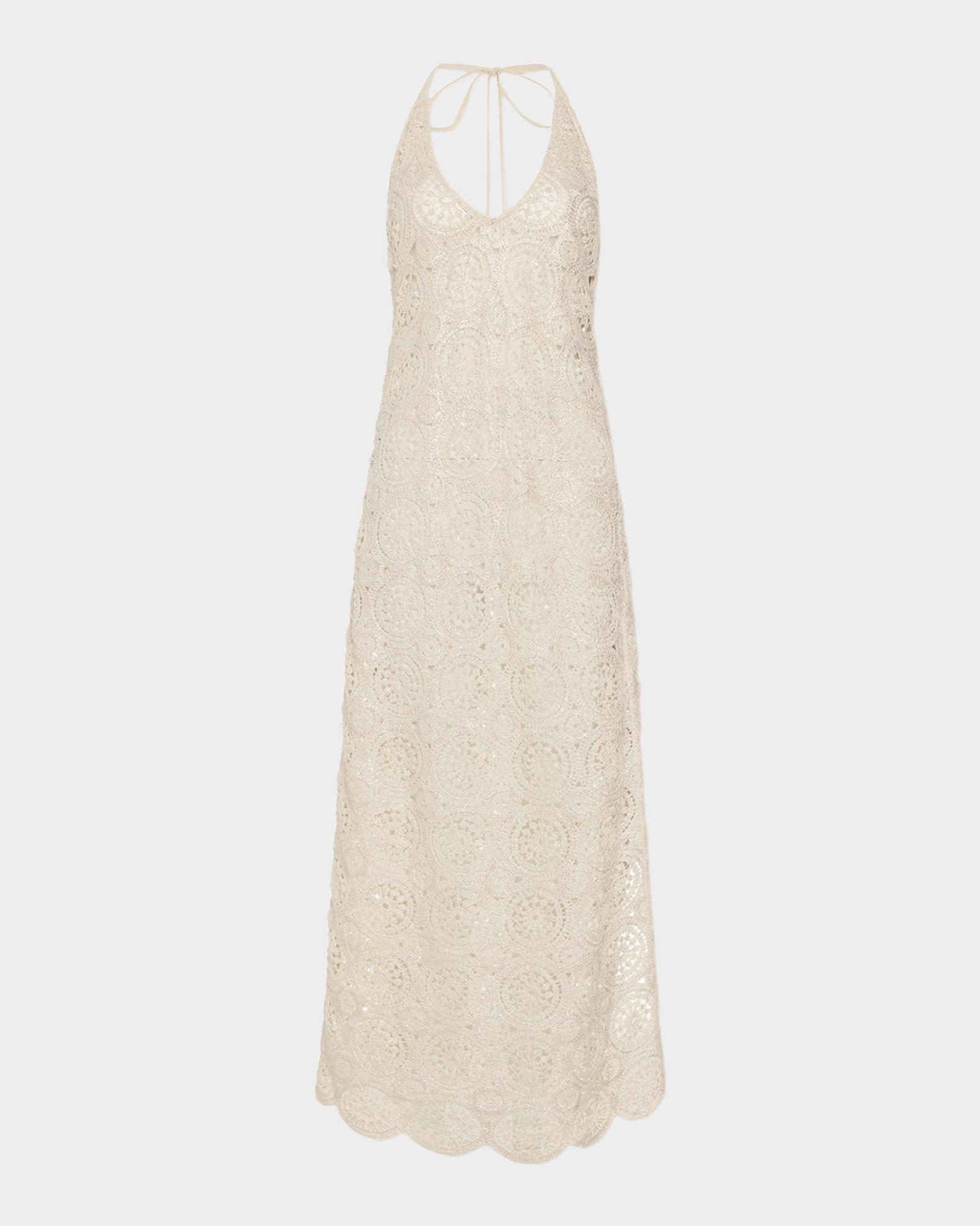 eve crochet maxi dress Ramy Brook Women's Eve Crochet Cotton Cover-Up Maxi Dress - Neutral Foil Crochet