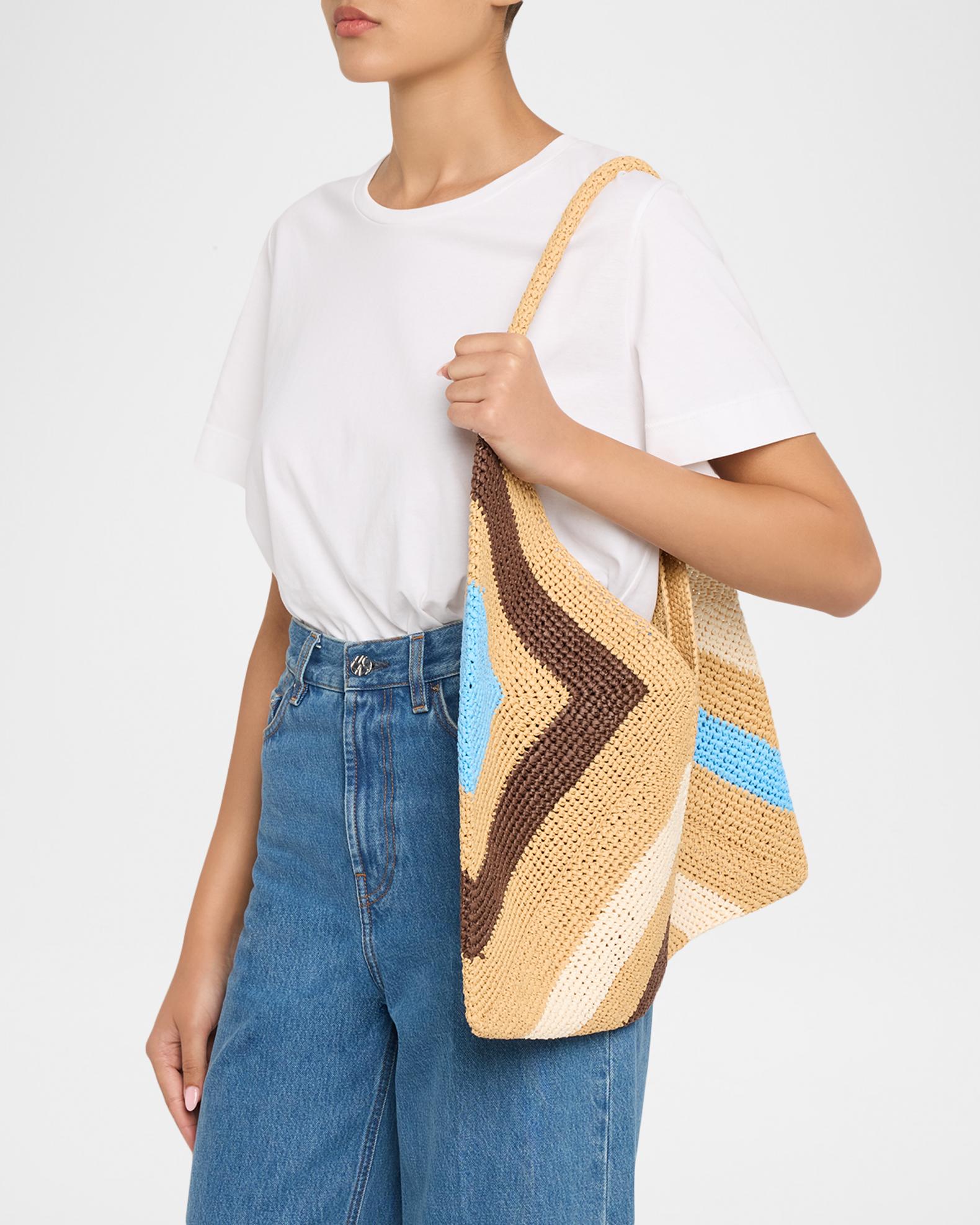 A.L.C. Sid Crocheted Raffia Shoulder Bag | Neiman Marcus