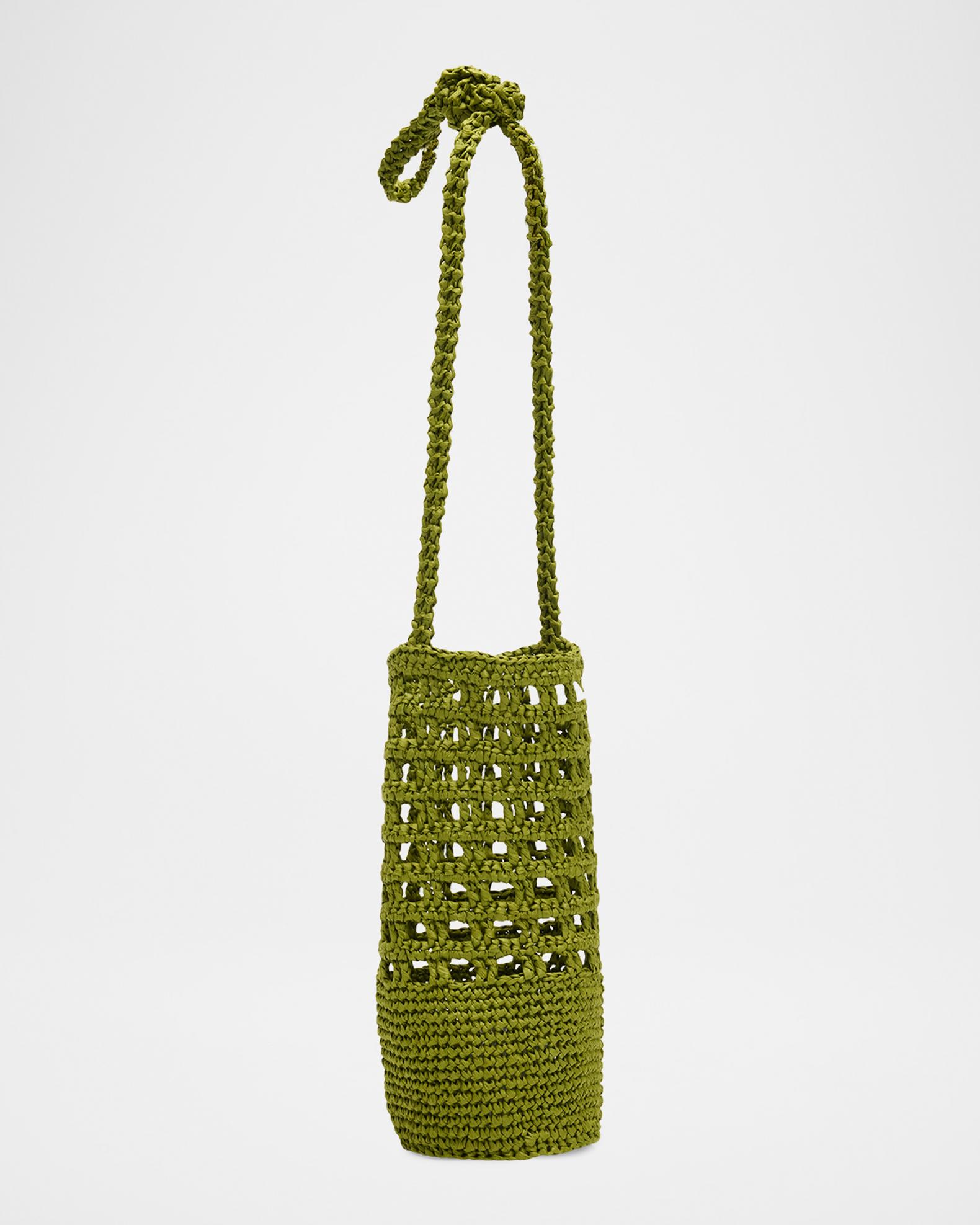 A.L.C. Rita Crochet Raffia Cylindrical Shoulder Bag | Neiman Marcus