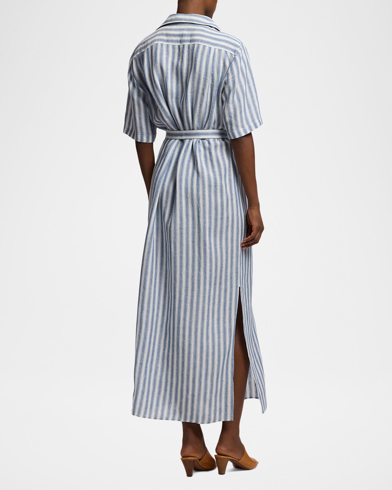 lauren linen dress Lauren Ralph Lauren Belted Linen Shirtdress Women's Dress Birch Tan : 12