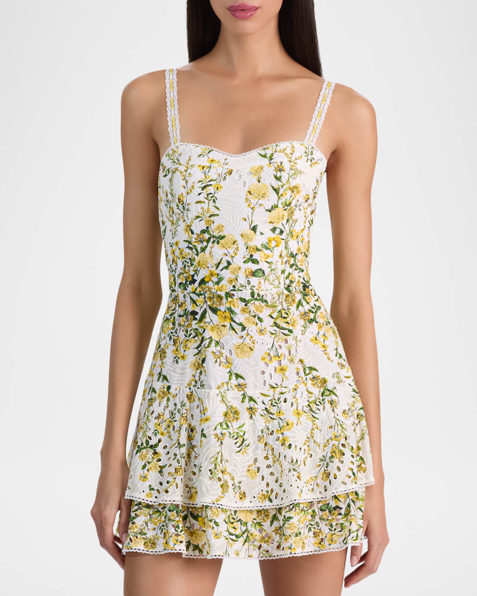 knee length dresses for ladies Meredith Floral Dress in Coral S main image 0