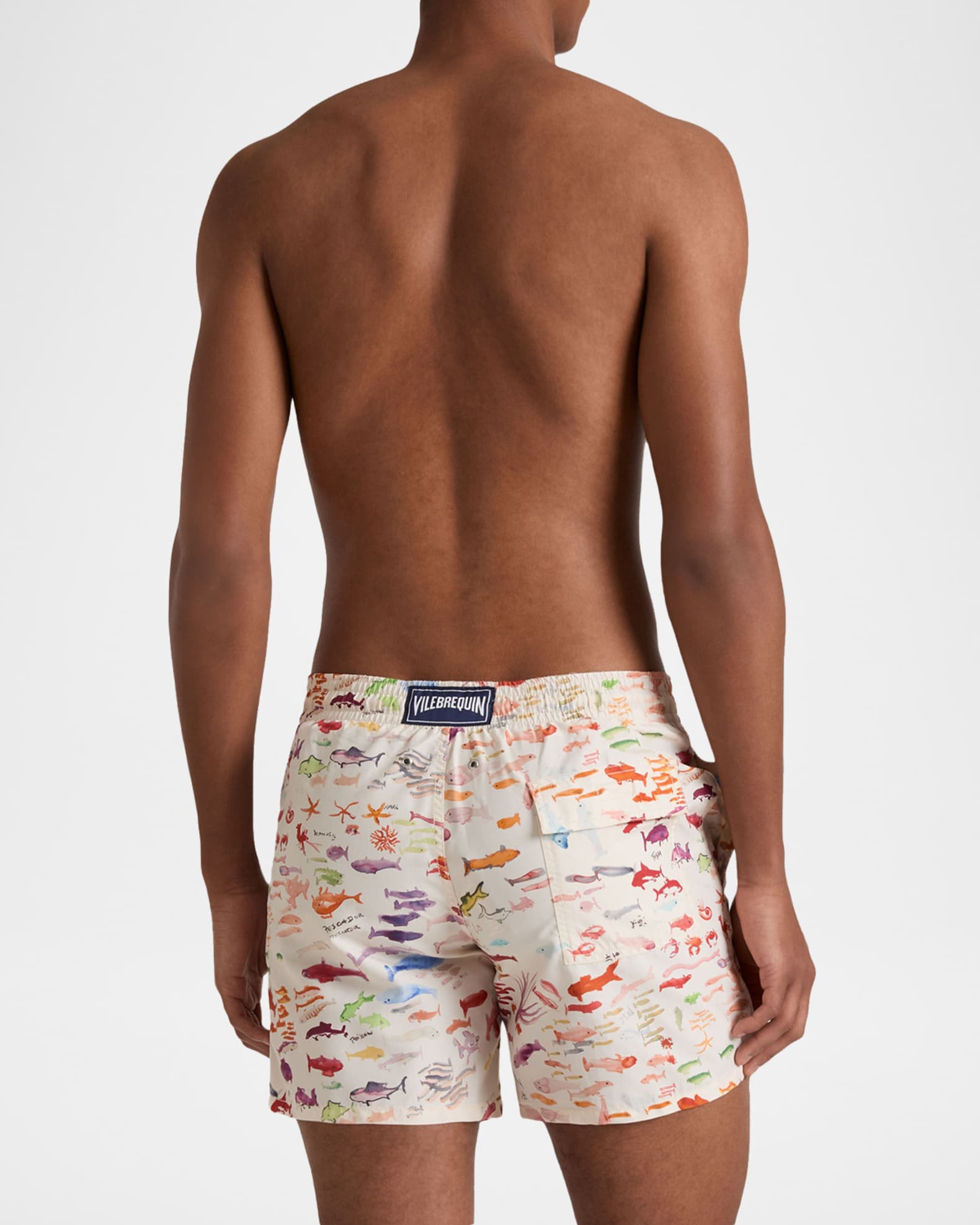 Vilebrequin x Fabrice Hyber Men's Pescador Swim Shorts | Neiman Marcus
