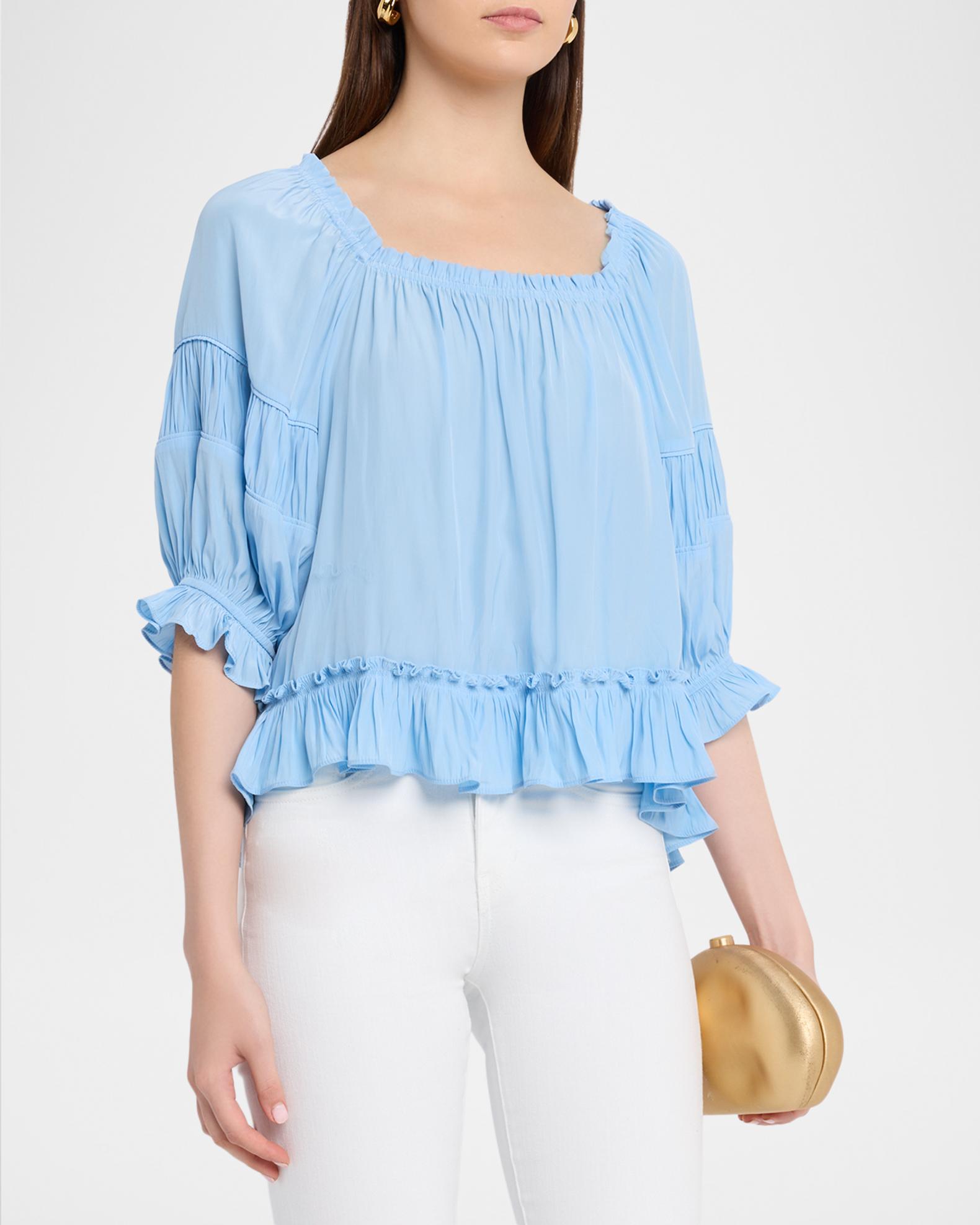 Ramy Brook Natasha Ruffled Blouse | Neiman Marcus