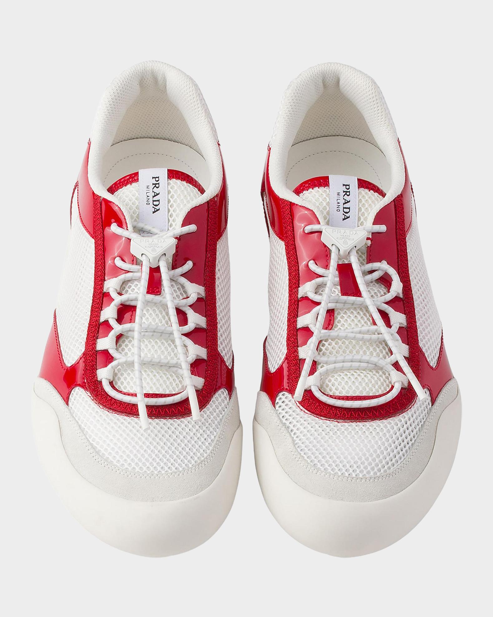 PRADA スニーカー Prada Speedrock Patent Leather and Mesh Fabric Sneakers | Neiman