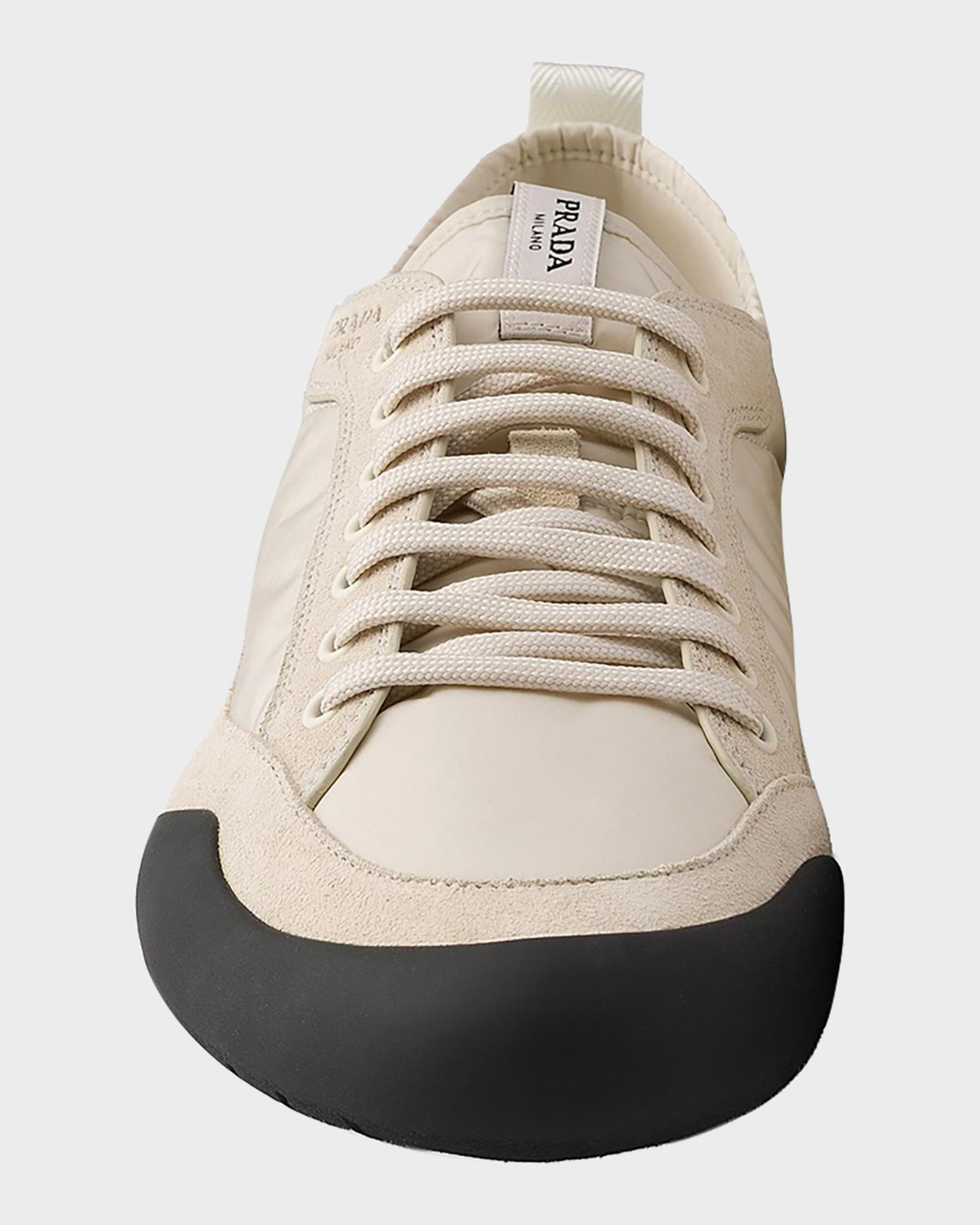 PRADA Suede Vibram Sole Oversized Sneakers Shoes Size 11 AUTH PRADA Sneakers SHOES 4E2020 Grey BEIGE SUEDE NEW US 12  main image 3