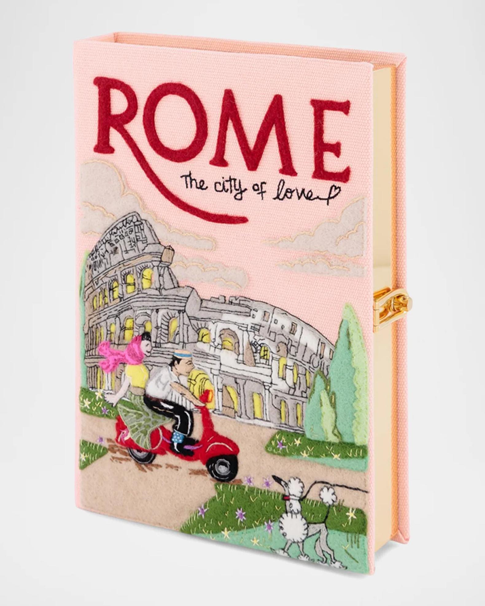 Olympia Le-Tan Voyages Rome City Book Clutch Bag | Neiman Marcus